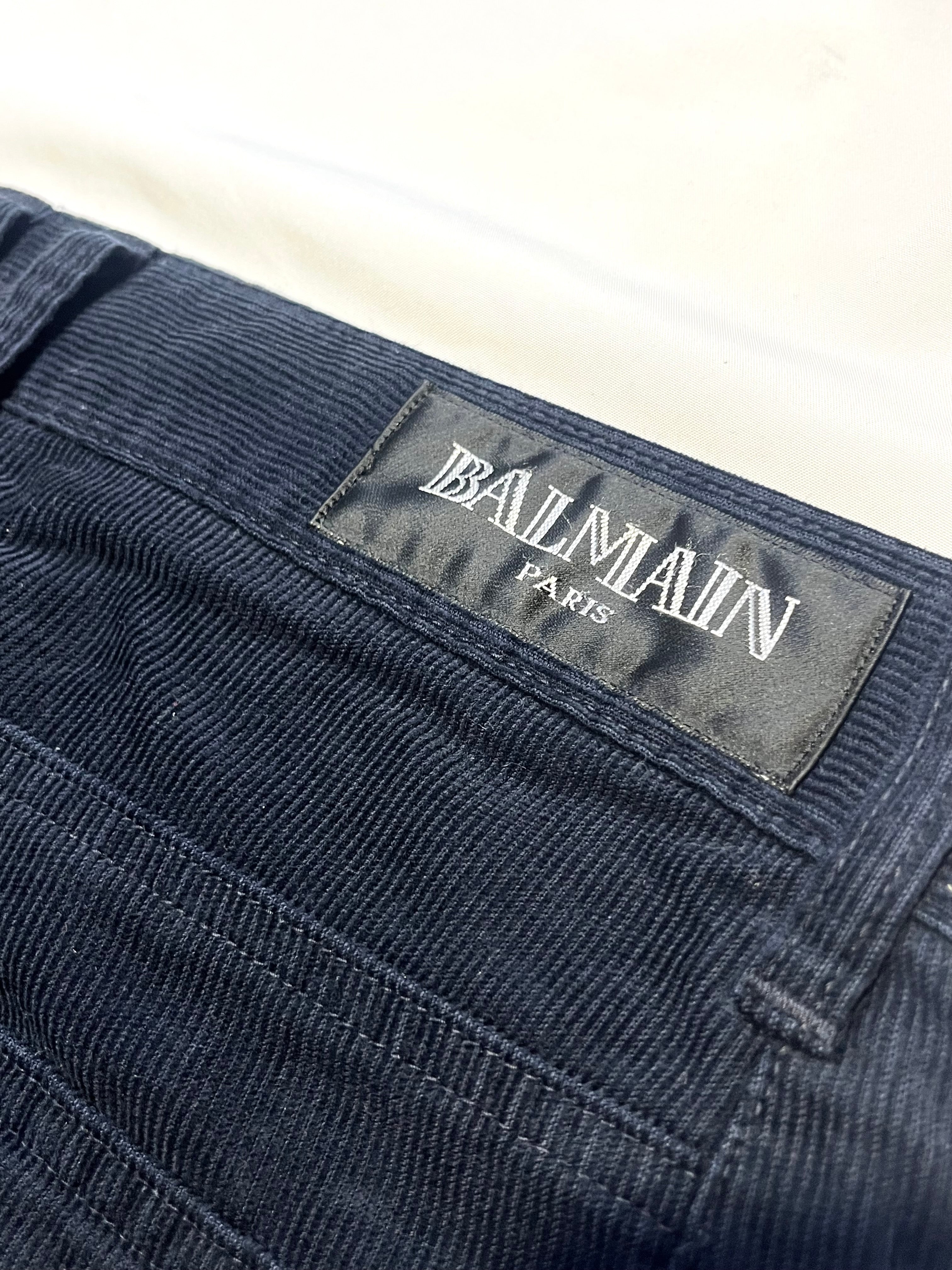 BALMAIN FW12 CORDUROY BIKER DENIM BY OLIVIER ROUSTEING