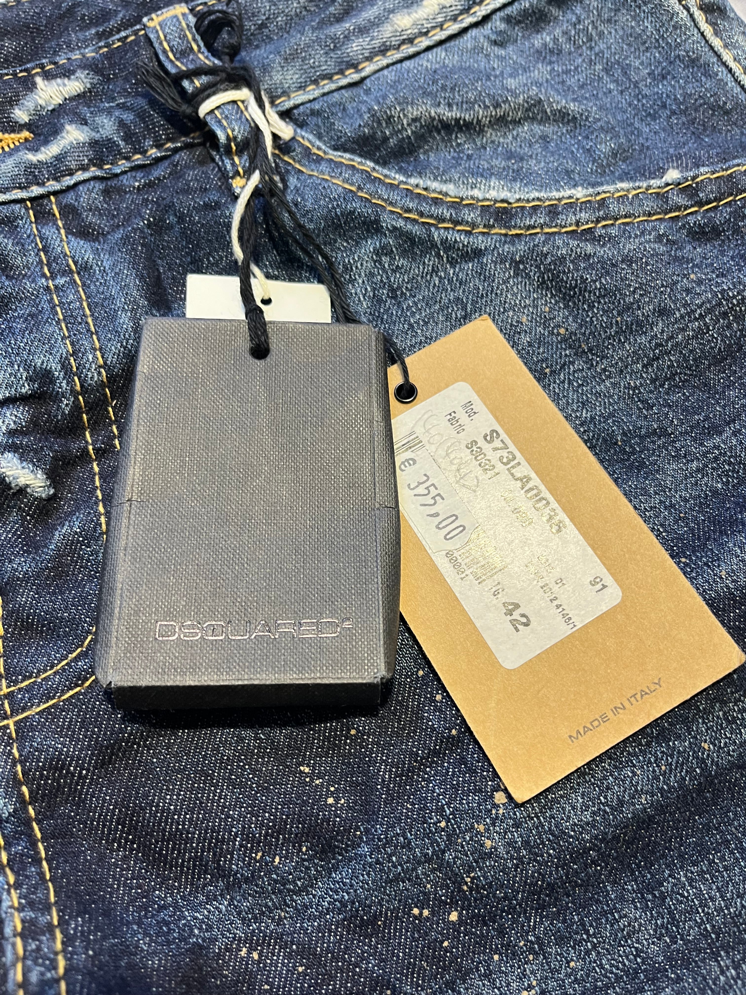 DSQUARED2 2015 RUNWAY MUD COATED JEANS