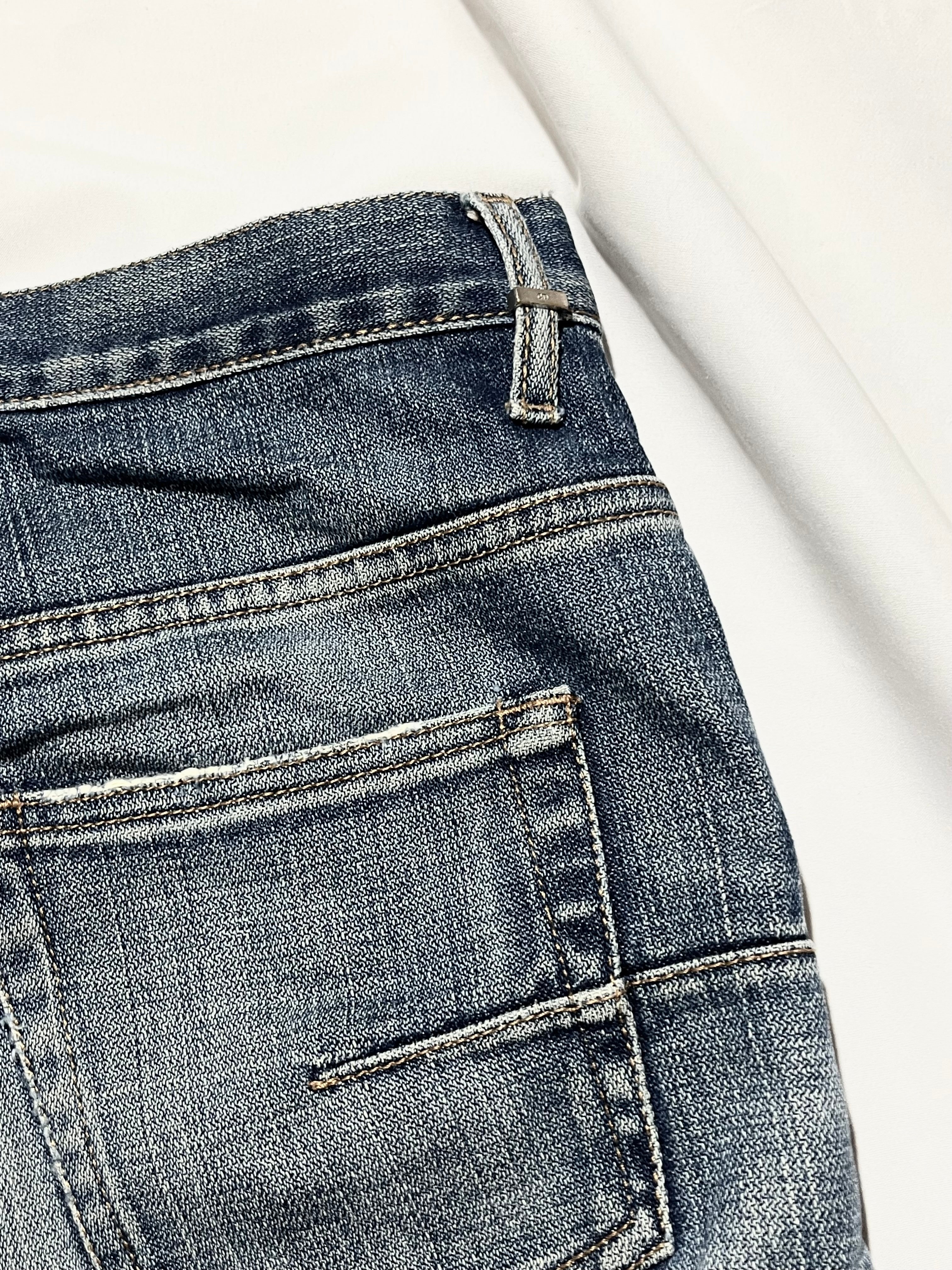 DIOR SS06 BLUE WASHED BOOTCUT DENIM BY HEDI SLIMANE IN W29