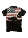 RALPH LAUREN DENIM & SUPPLY DESTROYED US FLAG POLO IN XS