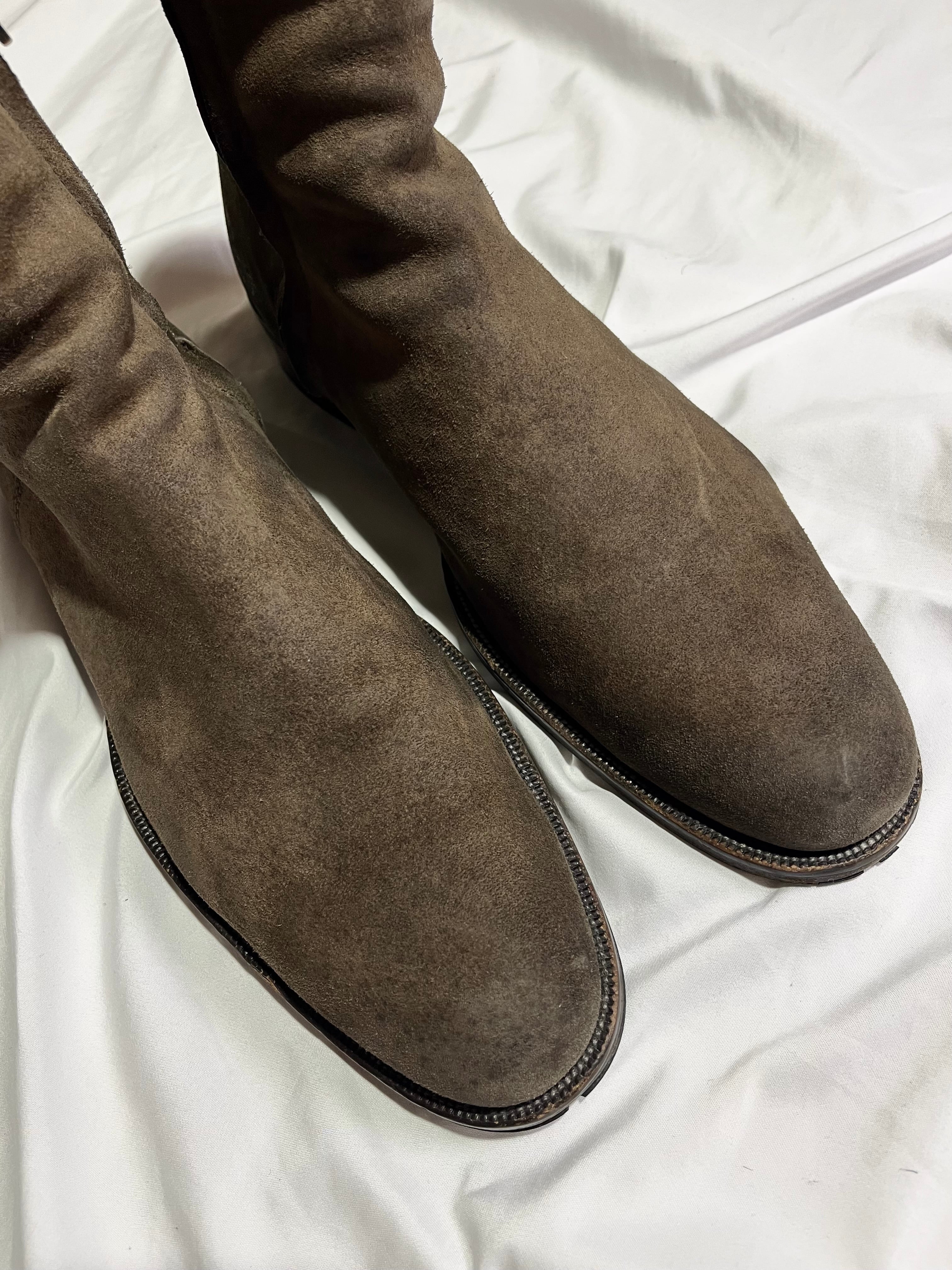 DSQUARED2 RUNWAY COGNAC SUEDE CHELSEA BOOTS