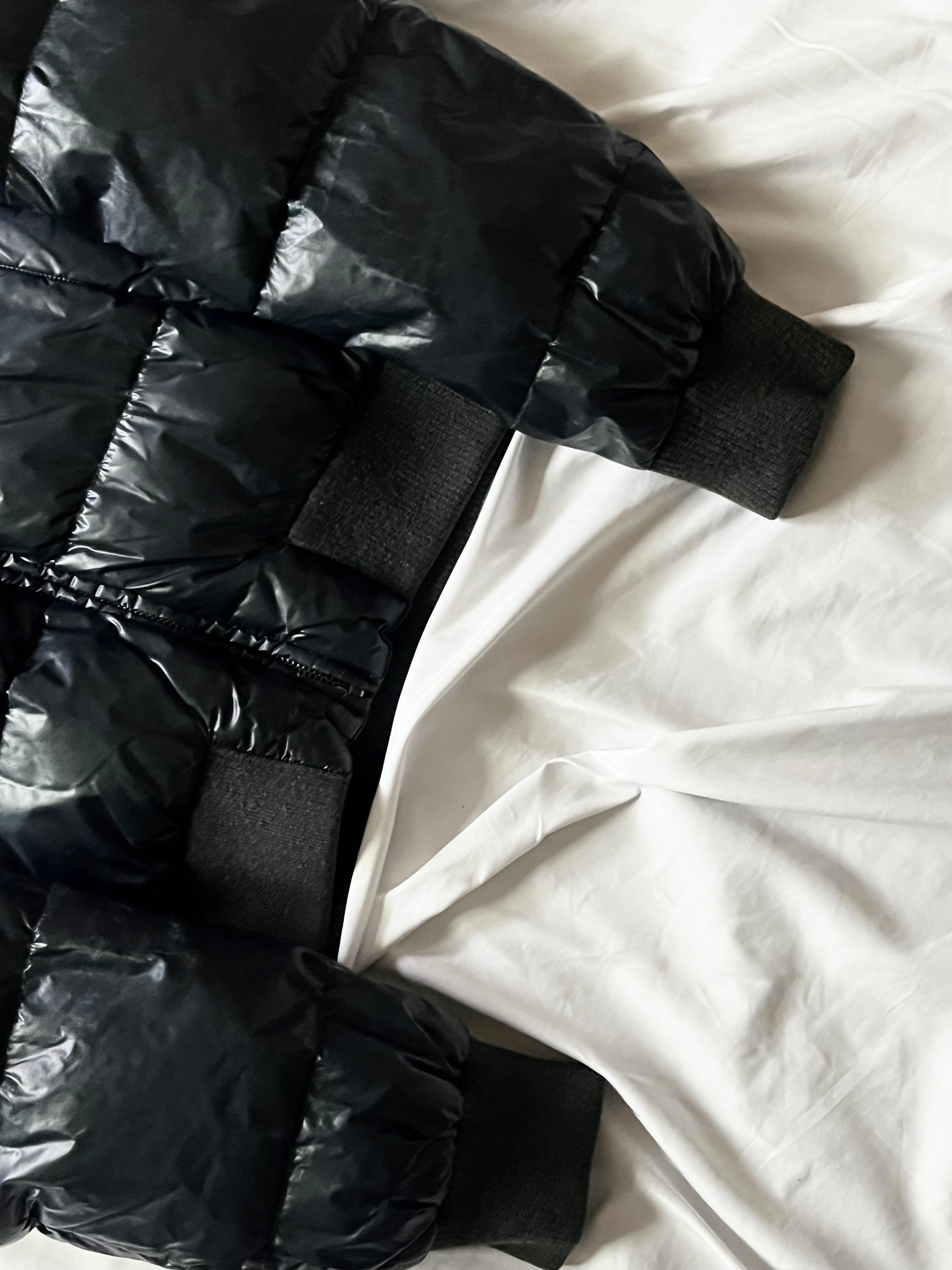 DOLCE & GABBANA PETROL REAL FUR PUFFER DOWN JACKET