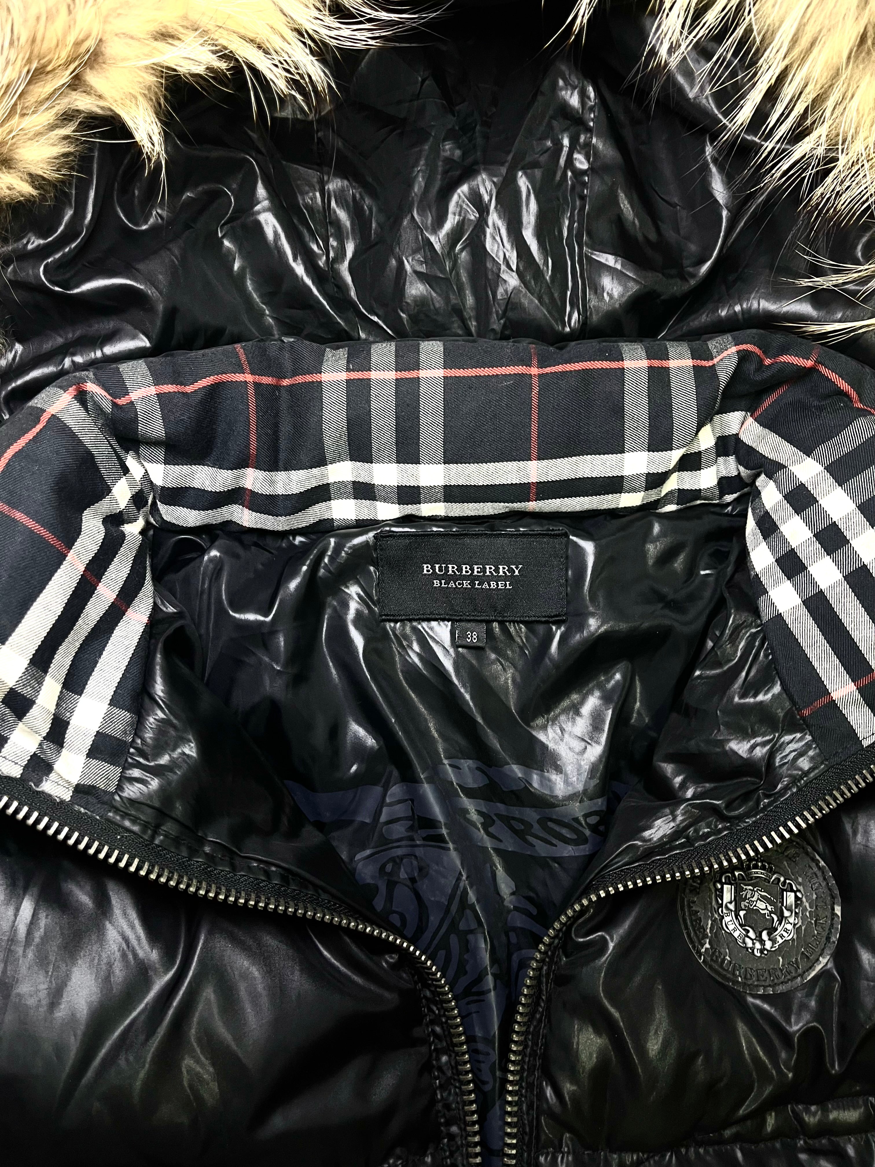 BURBERRY BLACK LABEL PUFFER JACKET WITH FUR