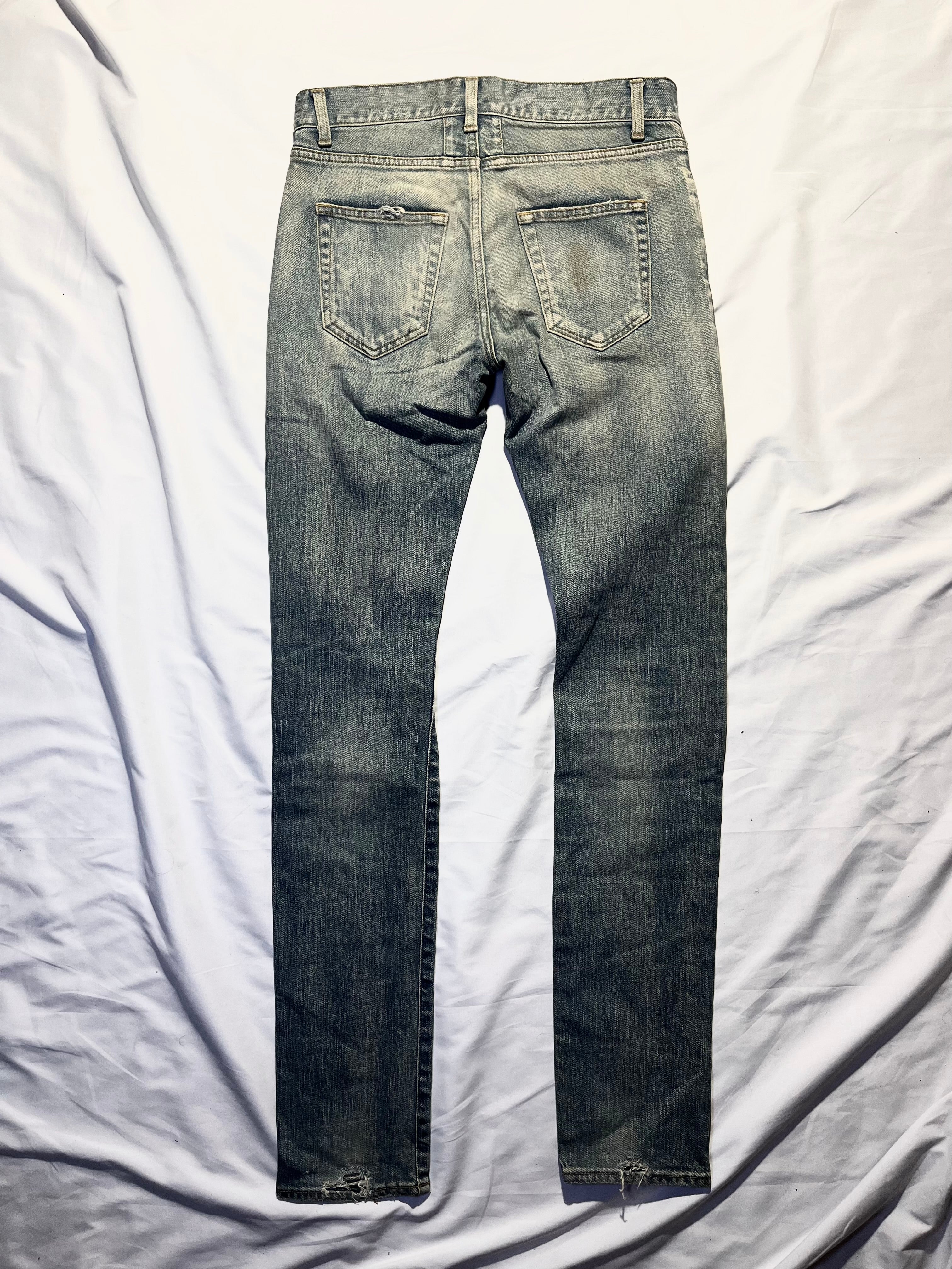 SAINT LAURENT D02 CRASH DENIM BY HEDI SLIMANE IN W29