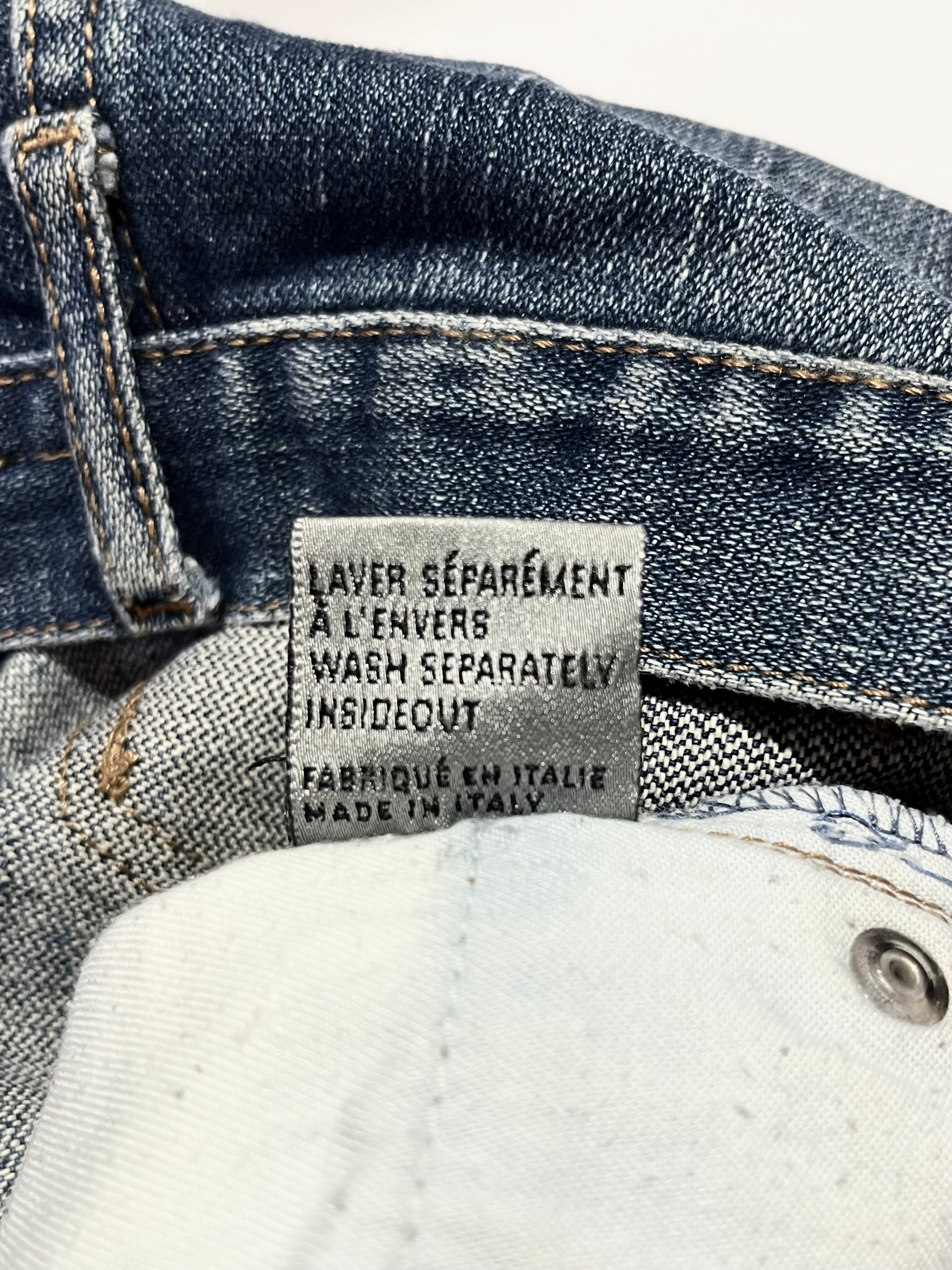 DIOR SS06 BLUE WASHED BOOTCUT DENIM BY HEDI SLIMANE IN W29