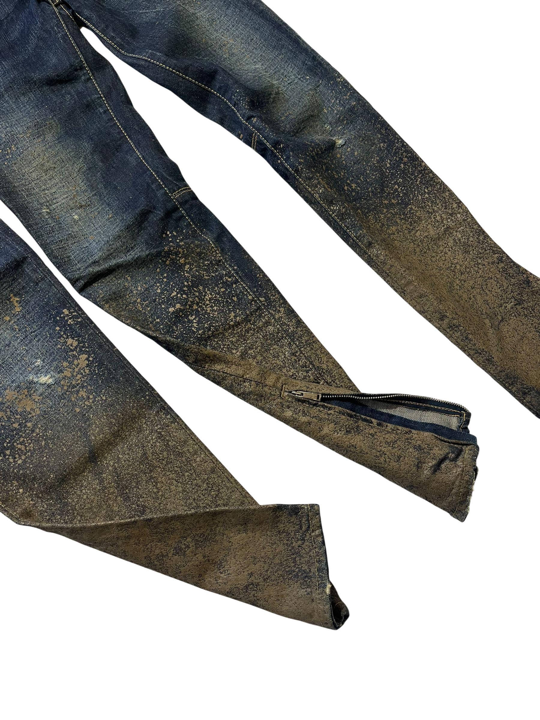 DSQUARED2 2015 RUNWAY MUD COATED JEANS