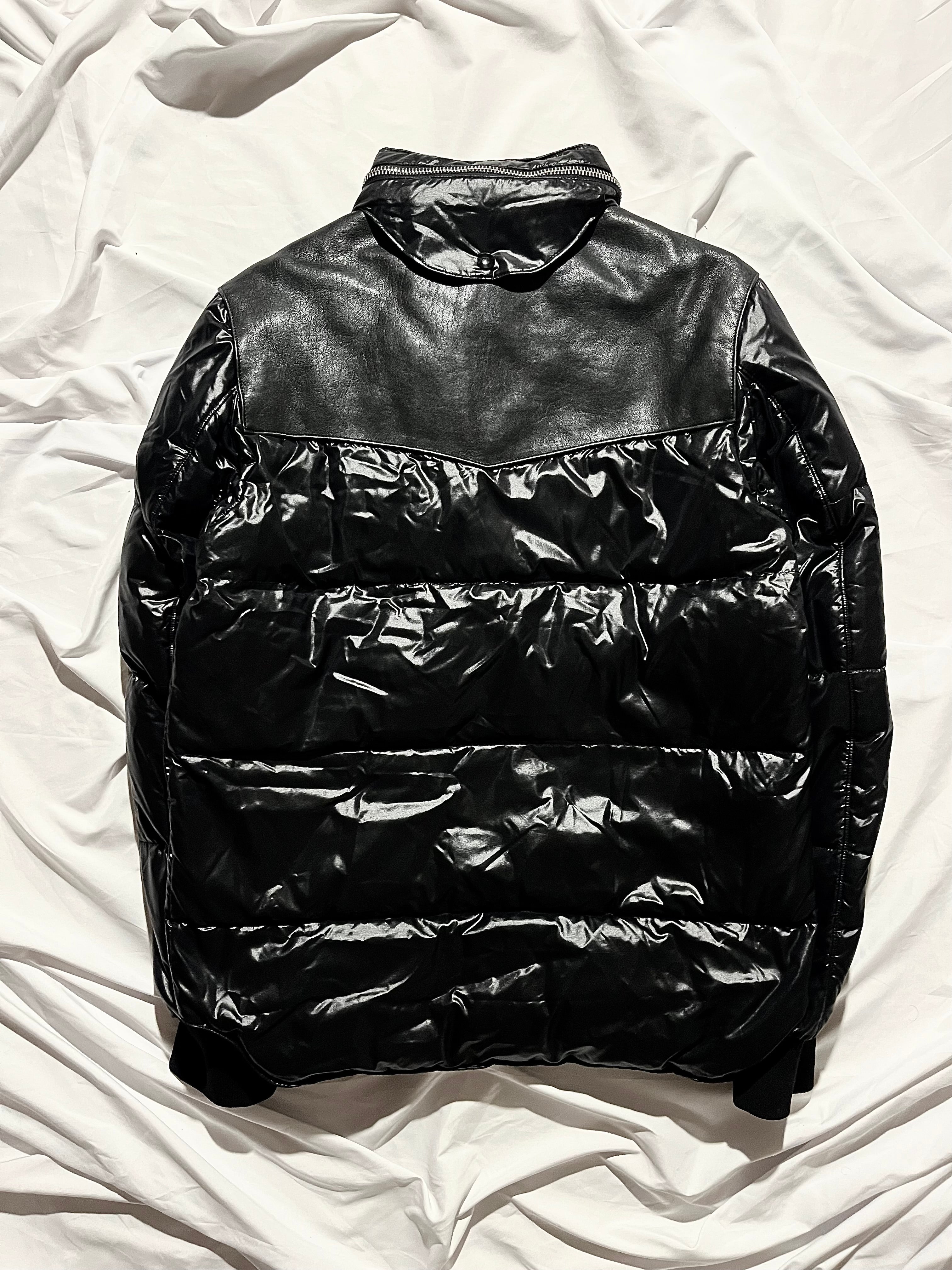 SAINT LAURENT PARIS FW13 GLOSSY LEATHER PUFFER BY HEDI SLIMANE IN 48