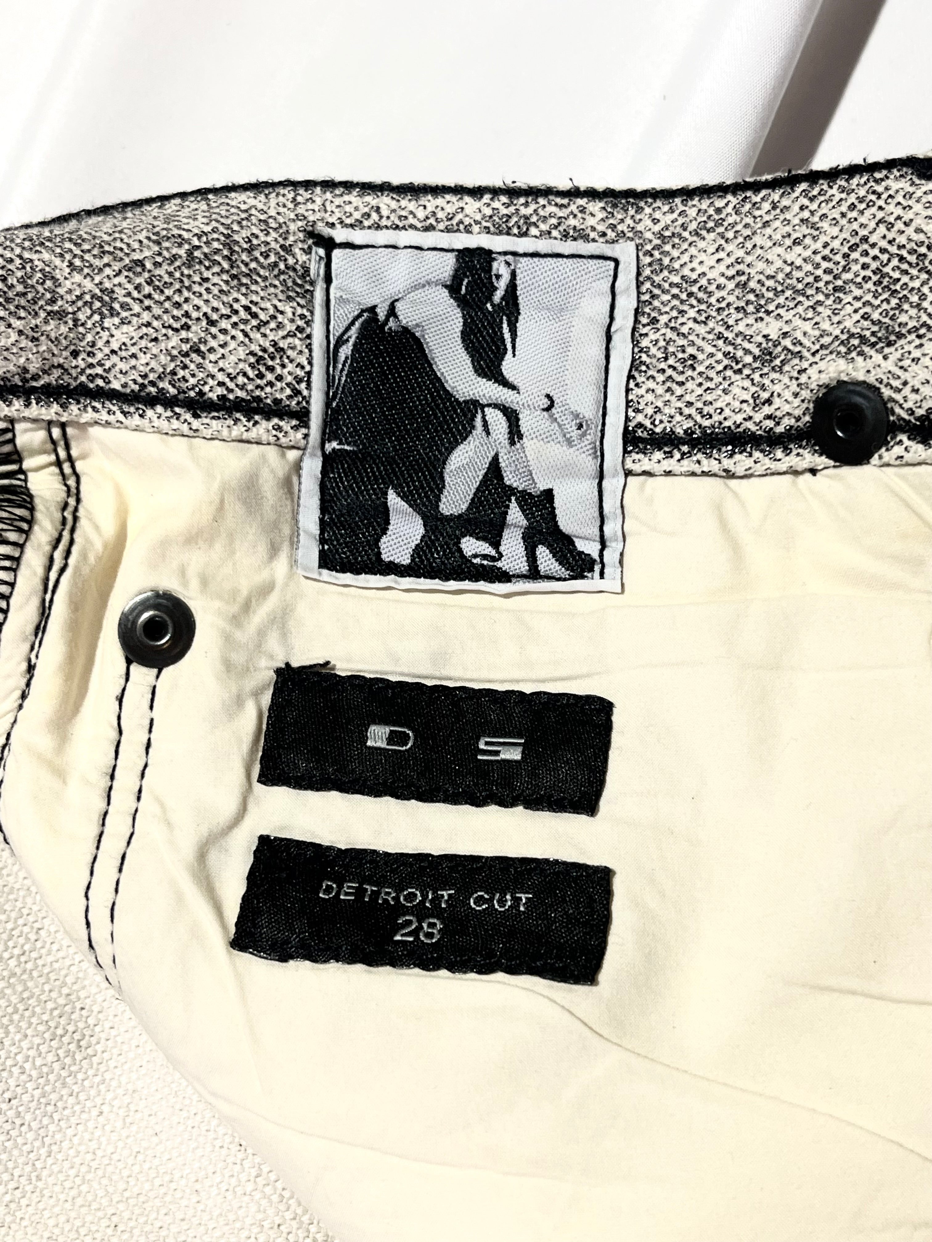 RICK OWENS O&M 2016 DRKSHDW PAINTED DETROIT CUT DENIM IN W28