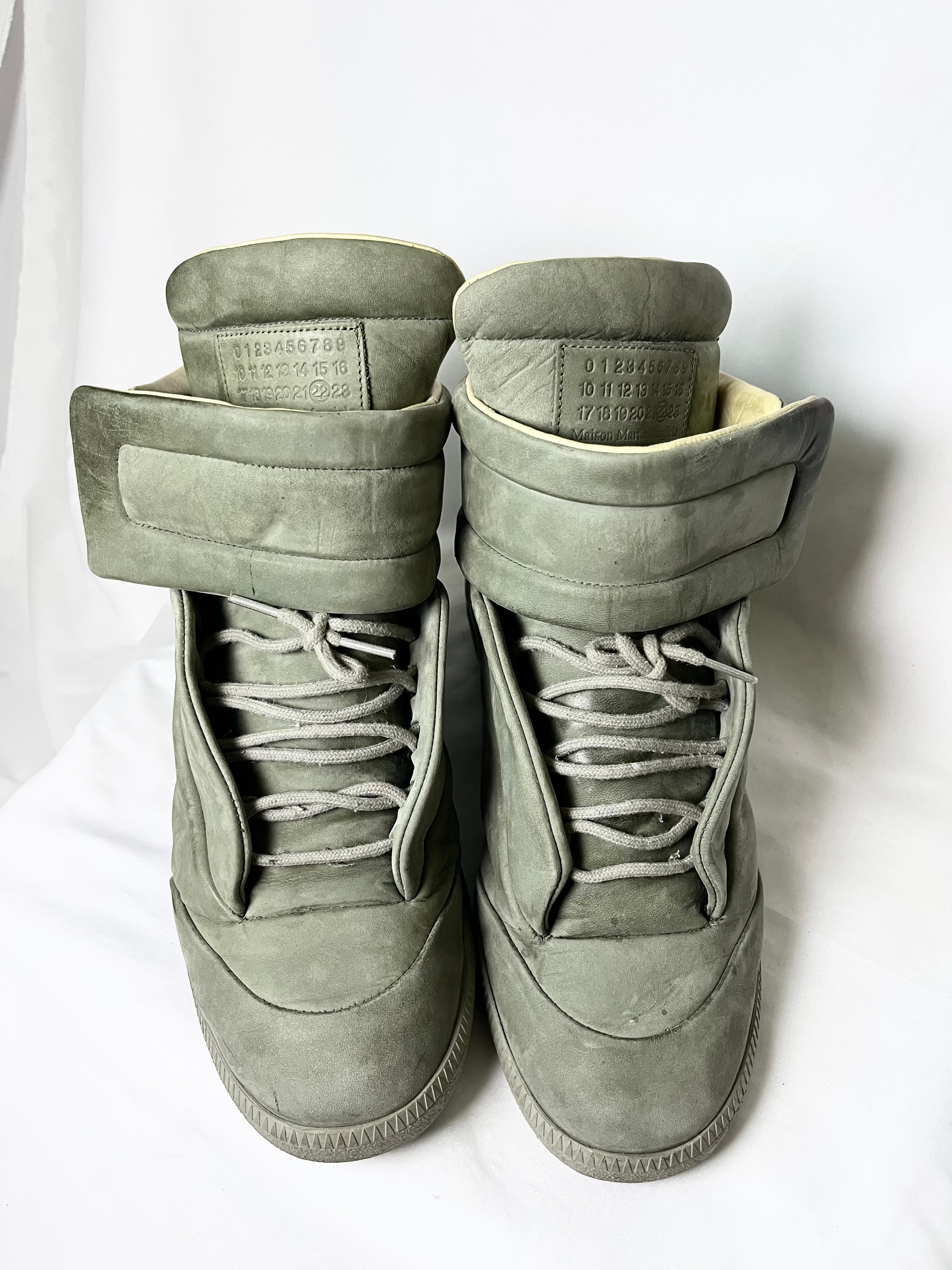 MAISON MARTIN MARGIELA  2012 FUTURE HIGH OLIVE GREEN SUEDE FIRST RELEASE