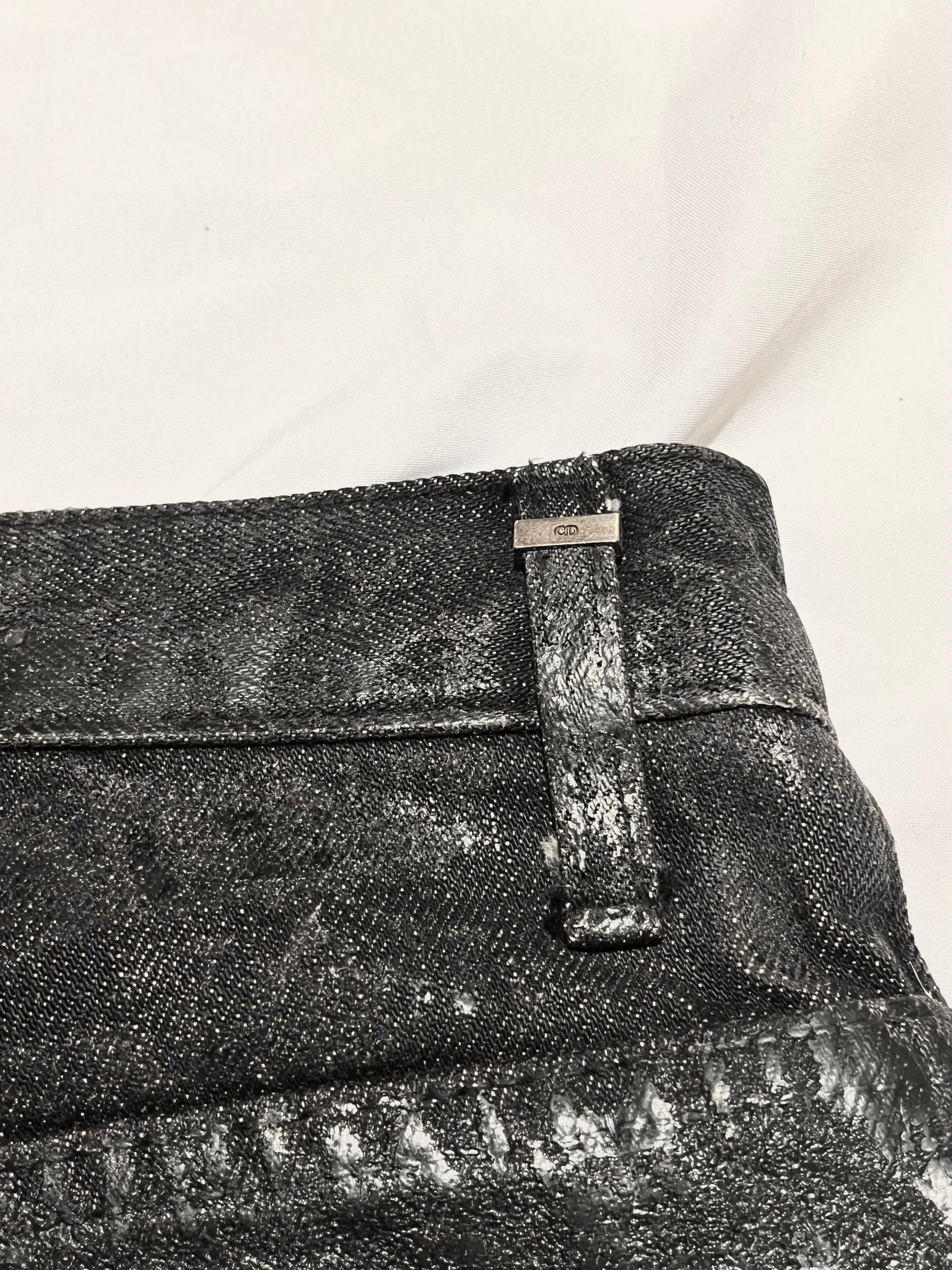 DIOR FW07 'NAVIGATE' WAXED LUSTERS COATED DENIM