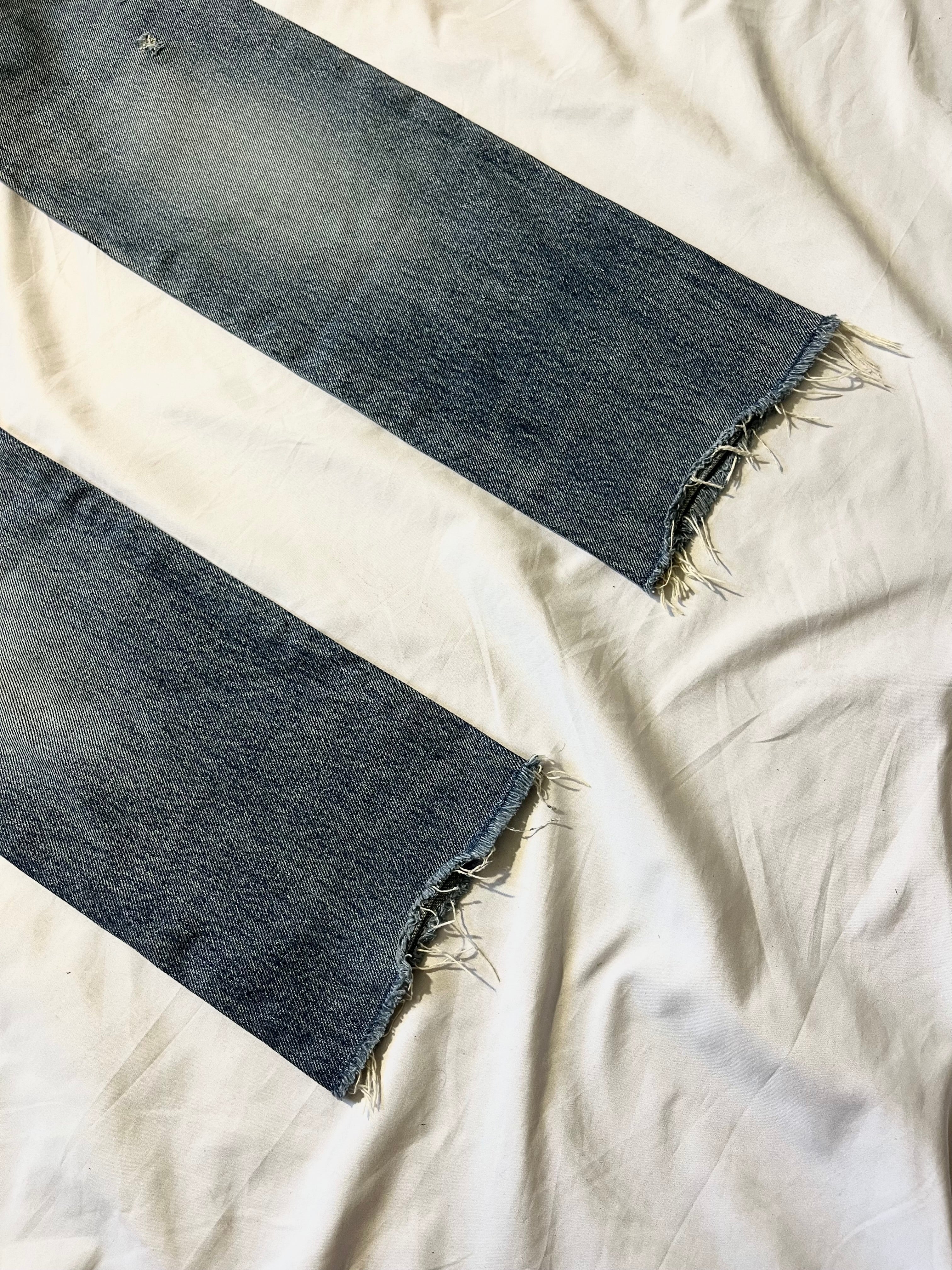 SAINT LAURENT FW19 D18 PAISLEY BANDANA DENIM BY ANTHONY VACCARELLO IN W28