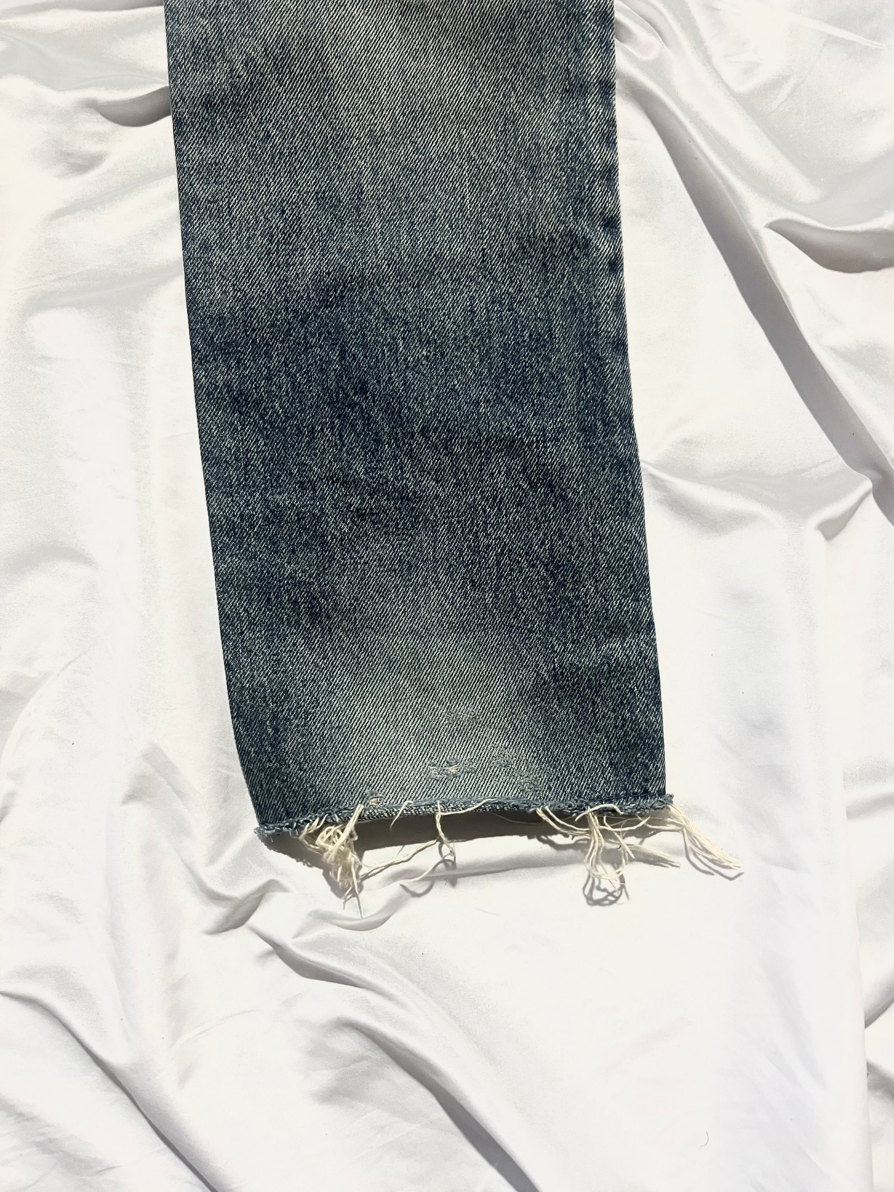 SAINT LAURENT FW19 D18 PAISLEY BANDANA DENIM BY ANTHONY VACCARELLO IN W30