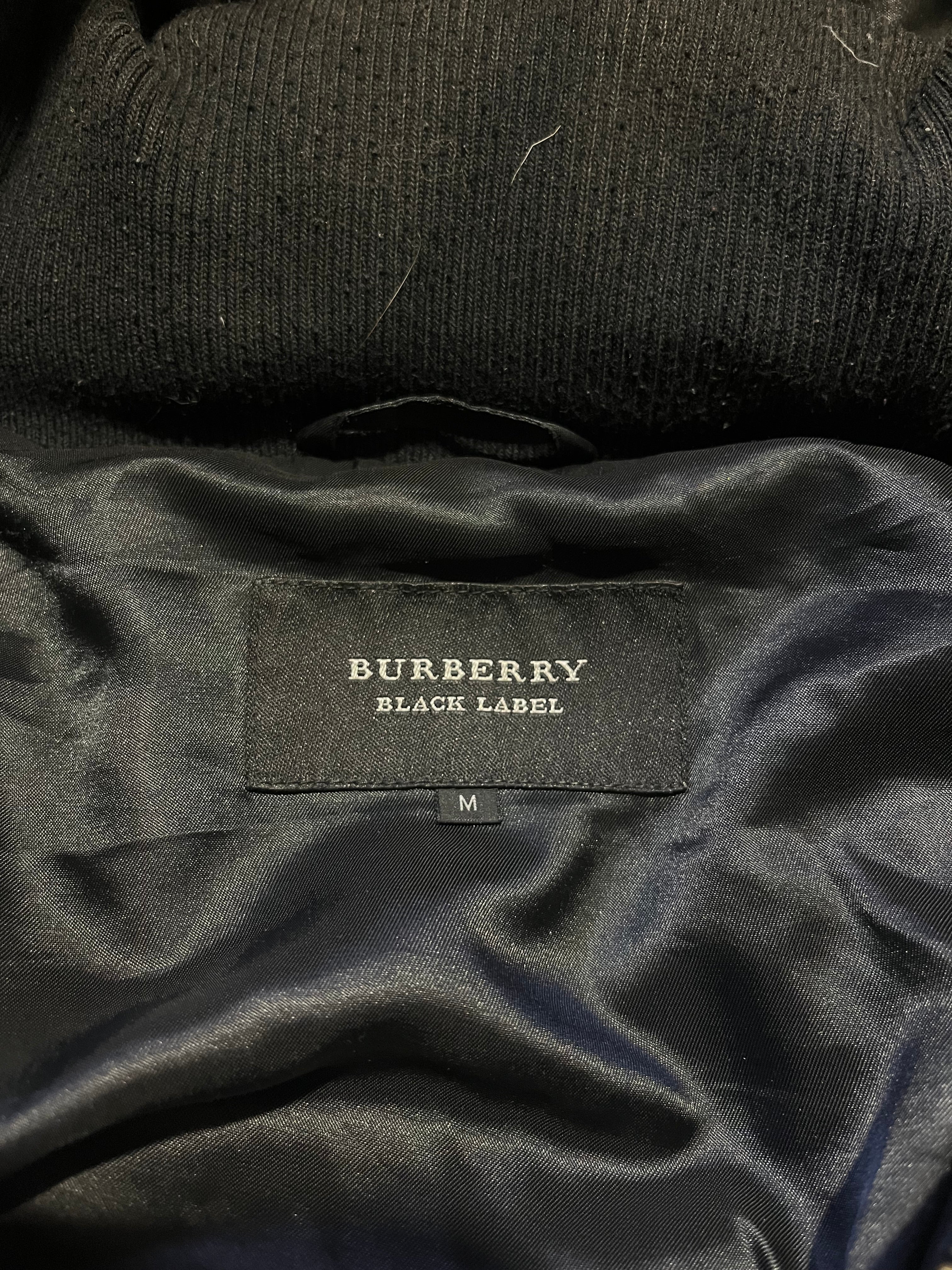 BURBERRY BLACK LABEL 2009 REAL FUR NOVA CHECK PUFFER DOWN JACKET