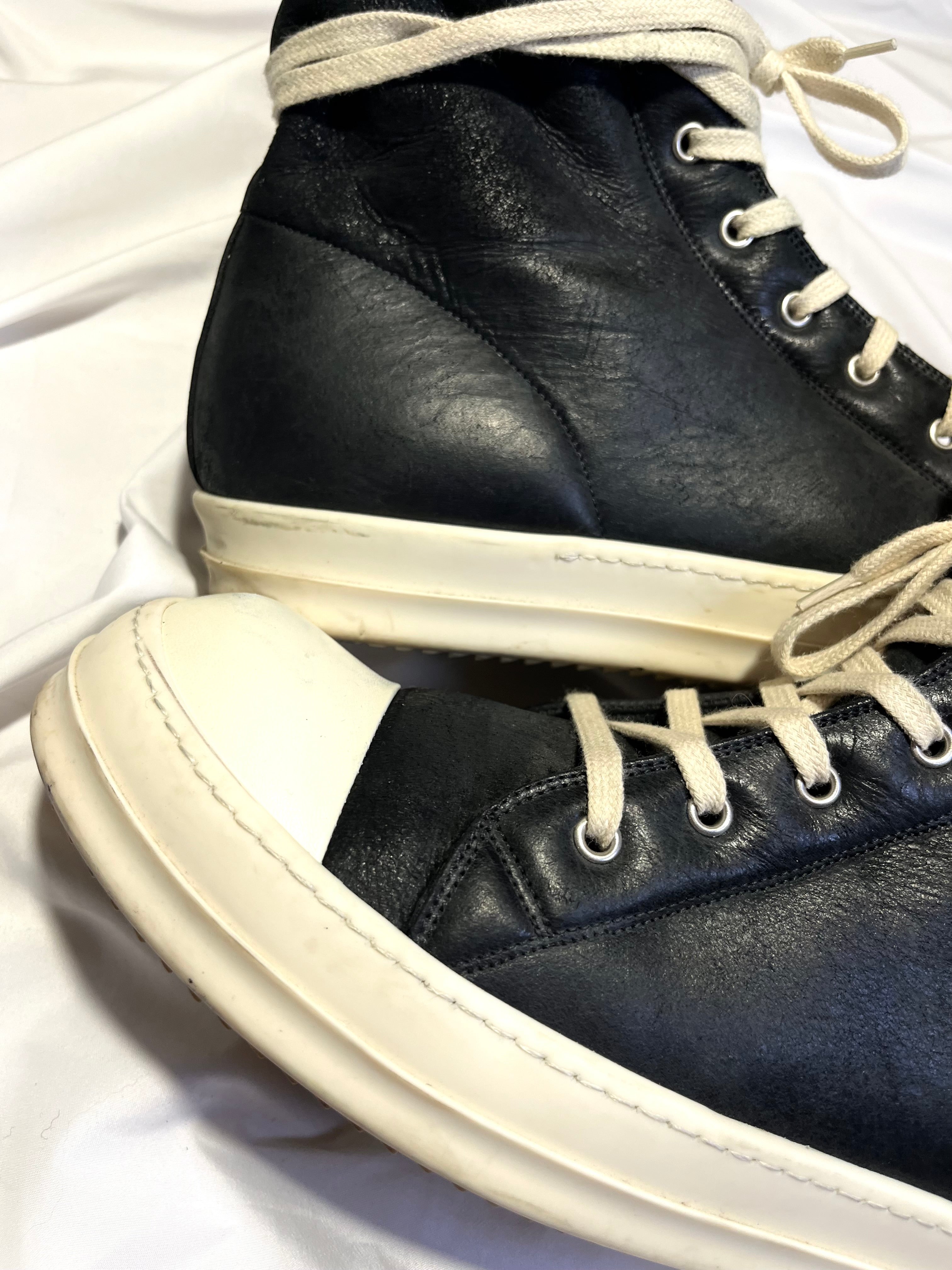 RICK OWENS FW17 'WALRUS' SHEARLING RAMONES HI-TOP