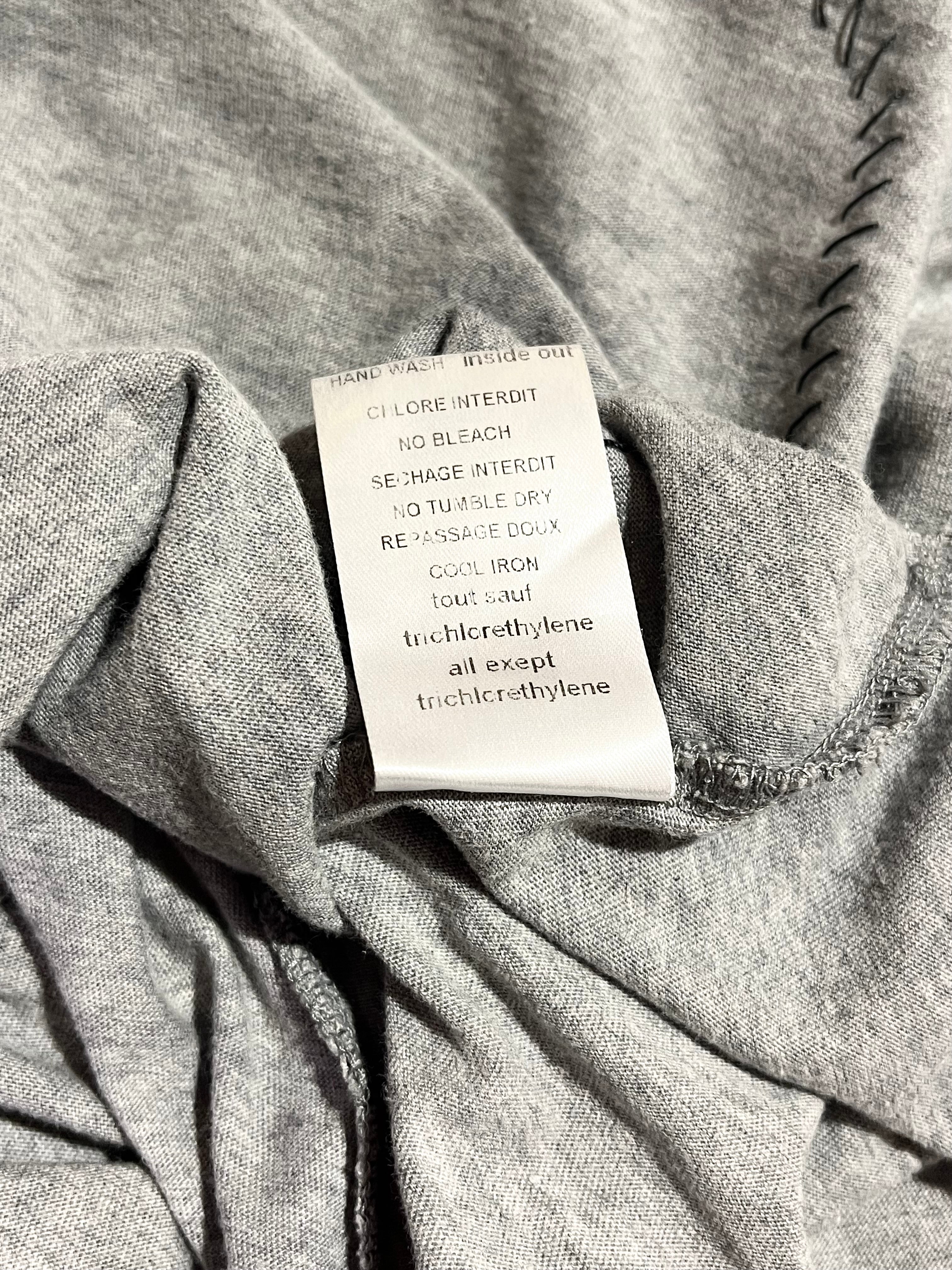 BALMAIN SS11 SAFETY PIN GREY TANK TOP BY CRISTOPHE DECARNIN