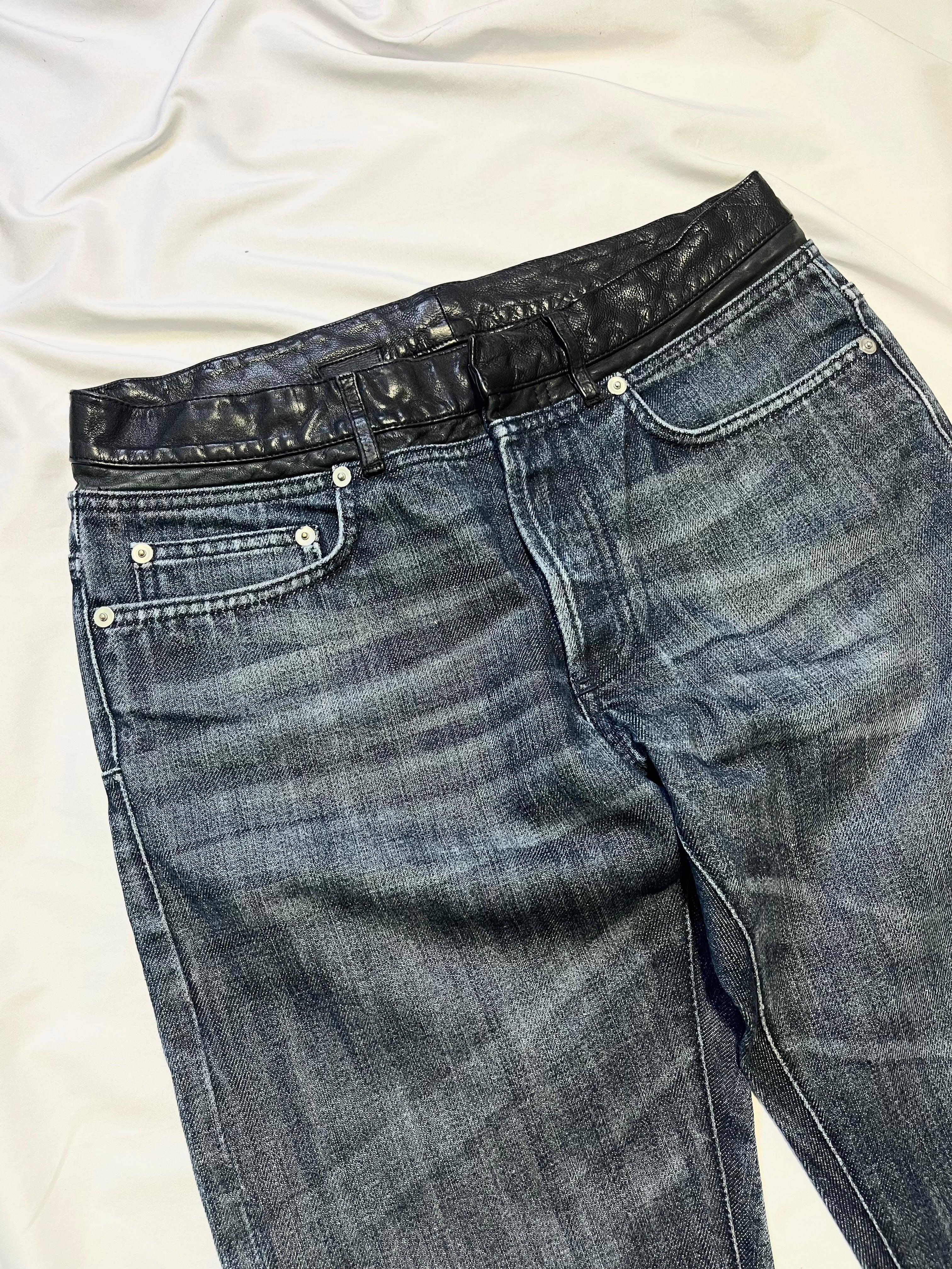 DIOR HOMME CUMMERBUND LEATHER WAISTBAND DENIM BY KRIS VAN ASSCHE