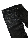 DIOR FW07 'NAVIGATE' WAXED LUSTERS COATED DENIM