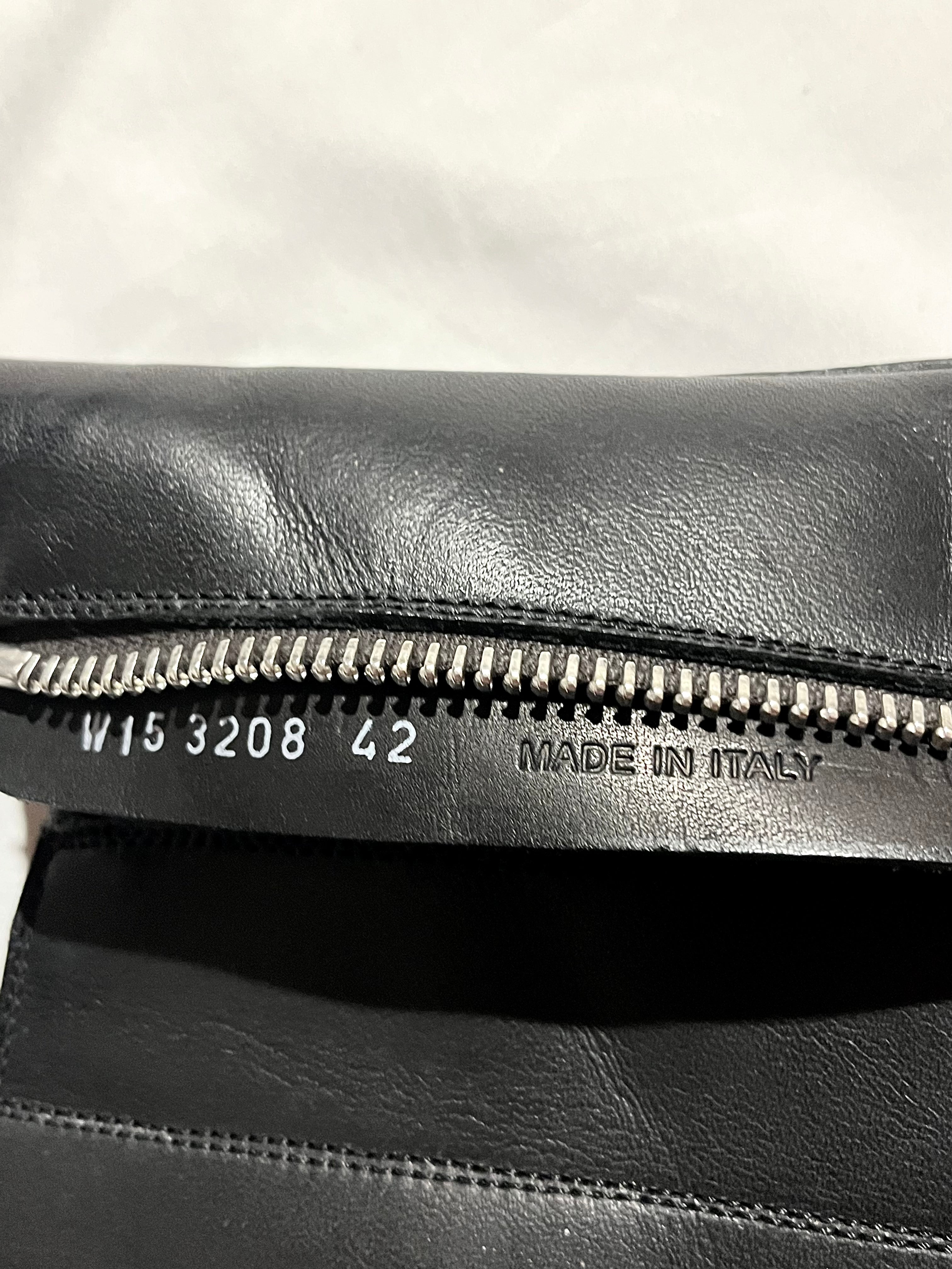 RICK OWENS SS15 'FAUN' BLACK/MILK OG LEATHER LACELESS /MOUNTAIN RAMONES