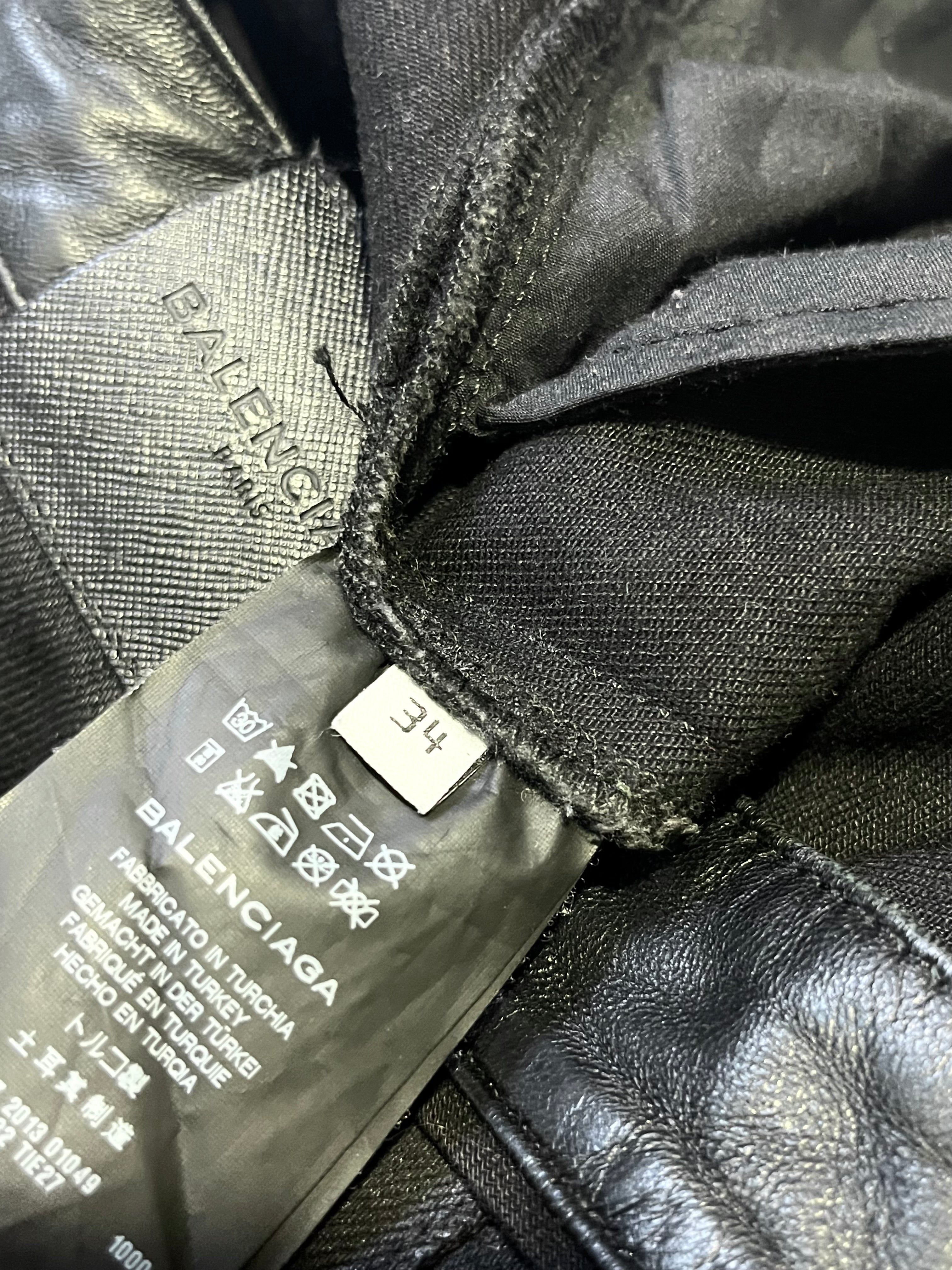 BALENCIAGA CUMMERBUND LEATHER WAISTBAND WAXED DENIM BY ALEXANDER WANG