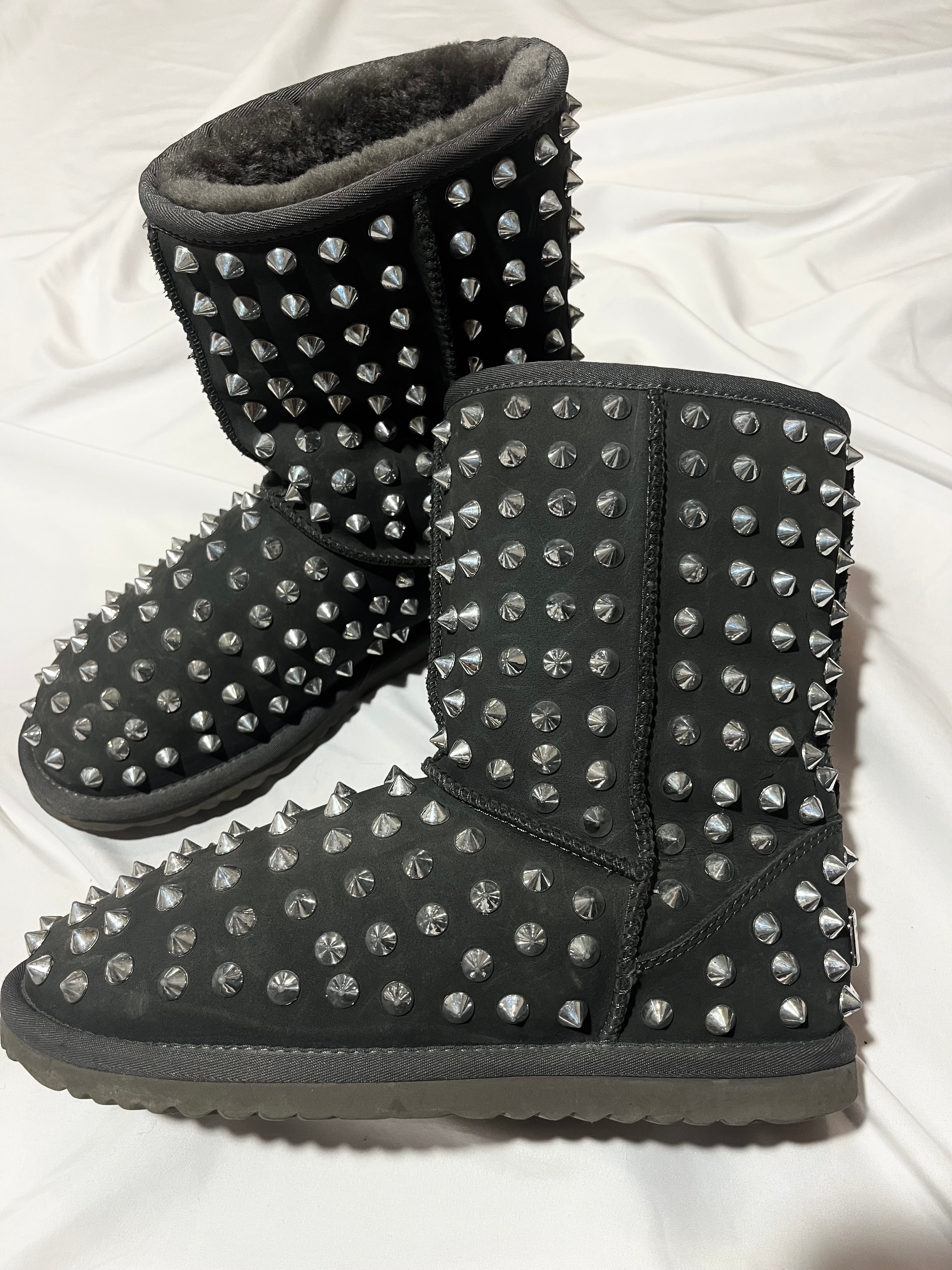 PHILIPP PLEIN SPIKED UGG SILVER/GRAY