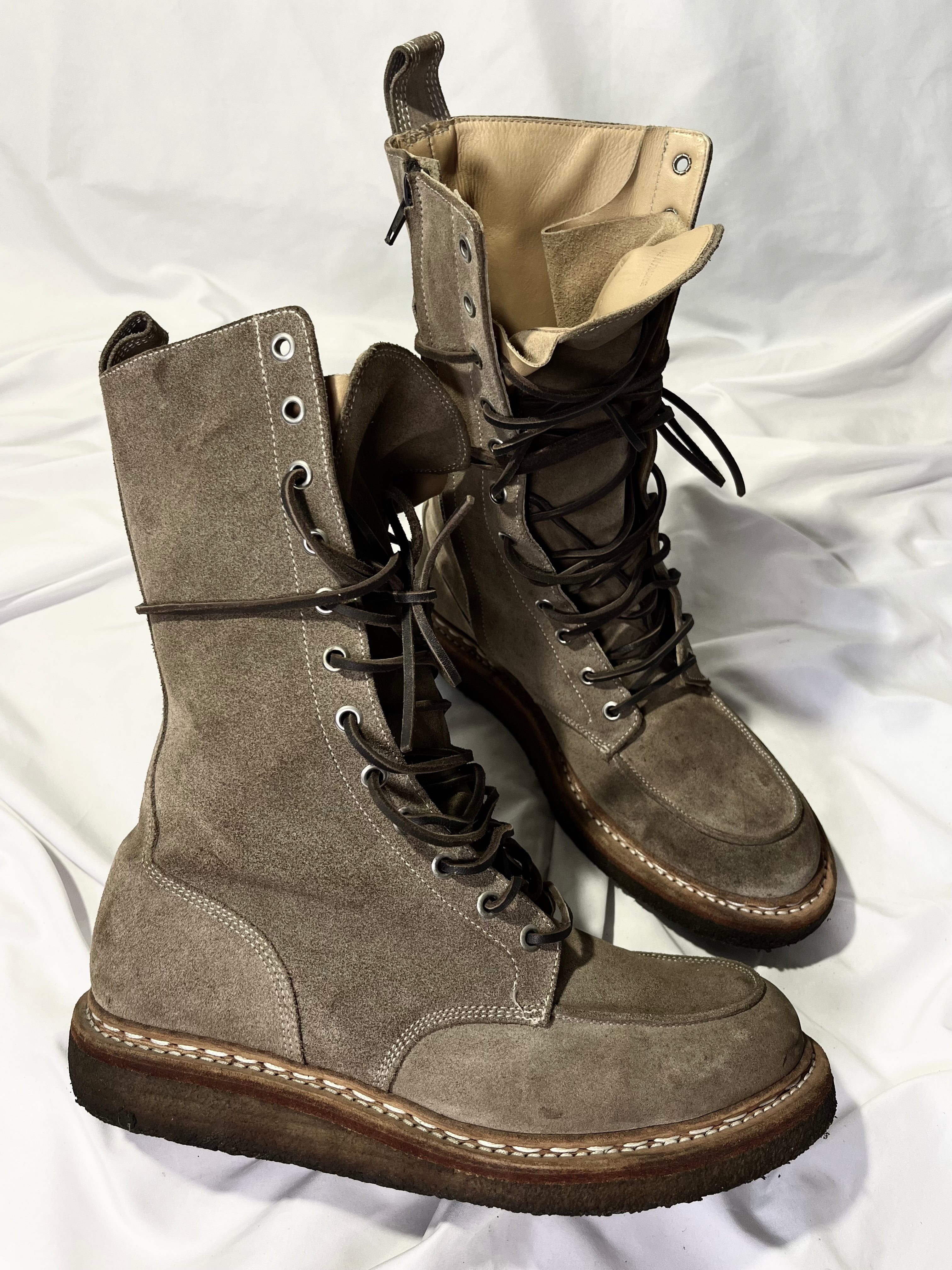 BALMAIN FW11 RANGER BOOTS IN KHAKI SUEDE BY CHRISTOPHE DECARNIN