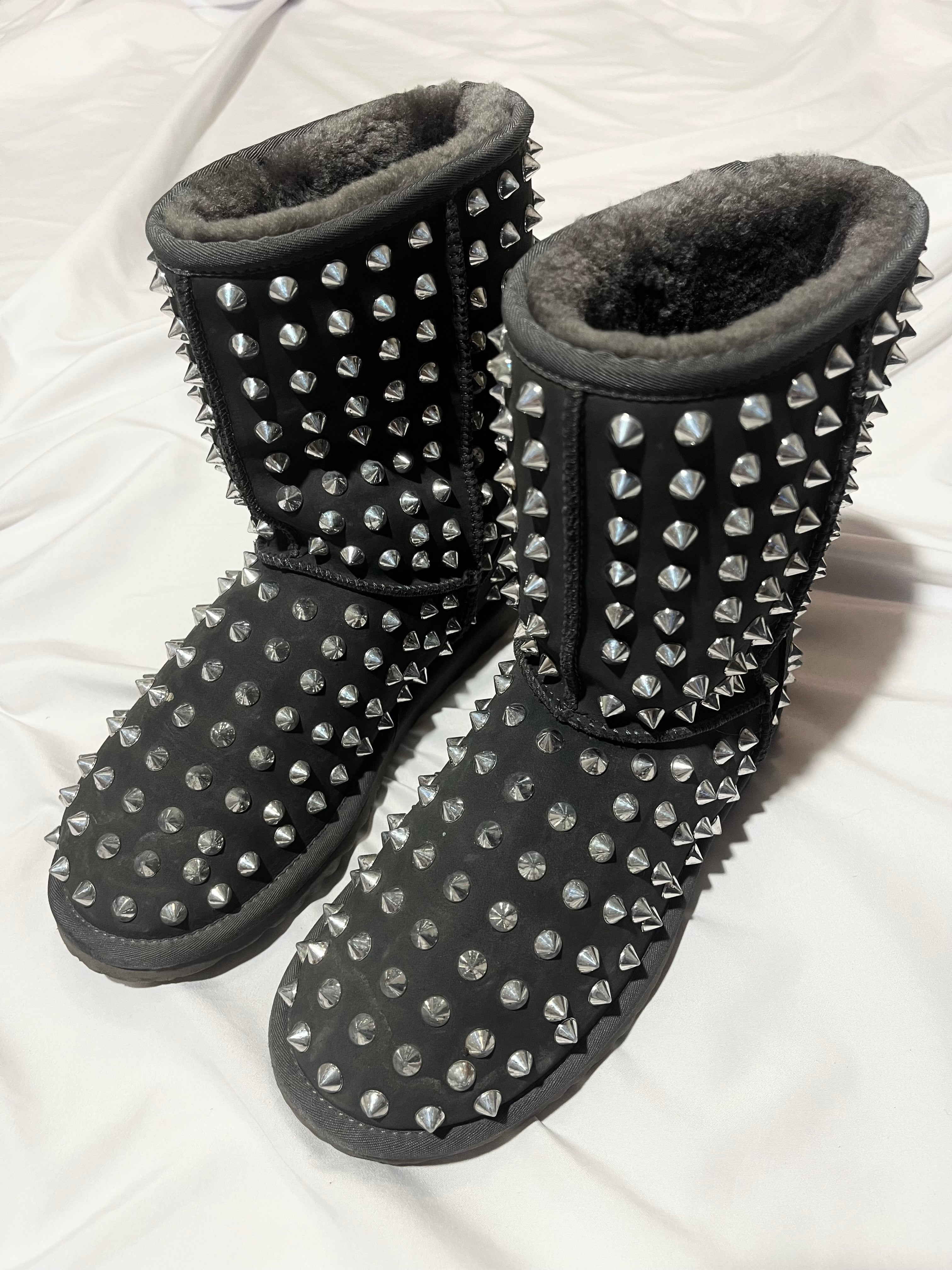 PHILIPP PLEIN SPIKED UGG SILVER/GRAY