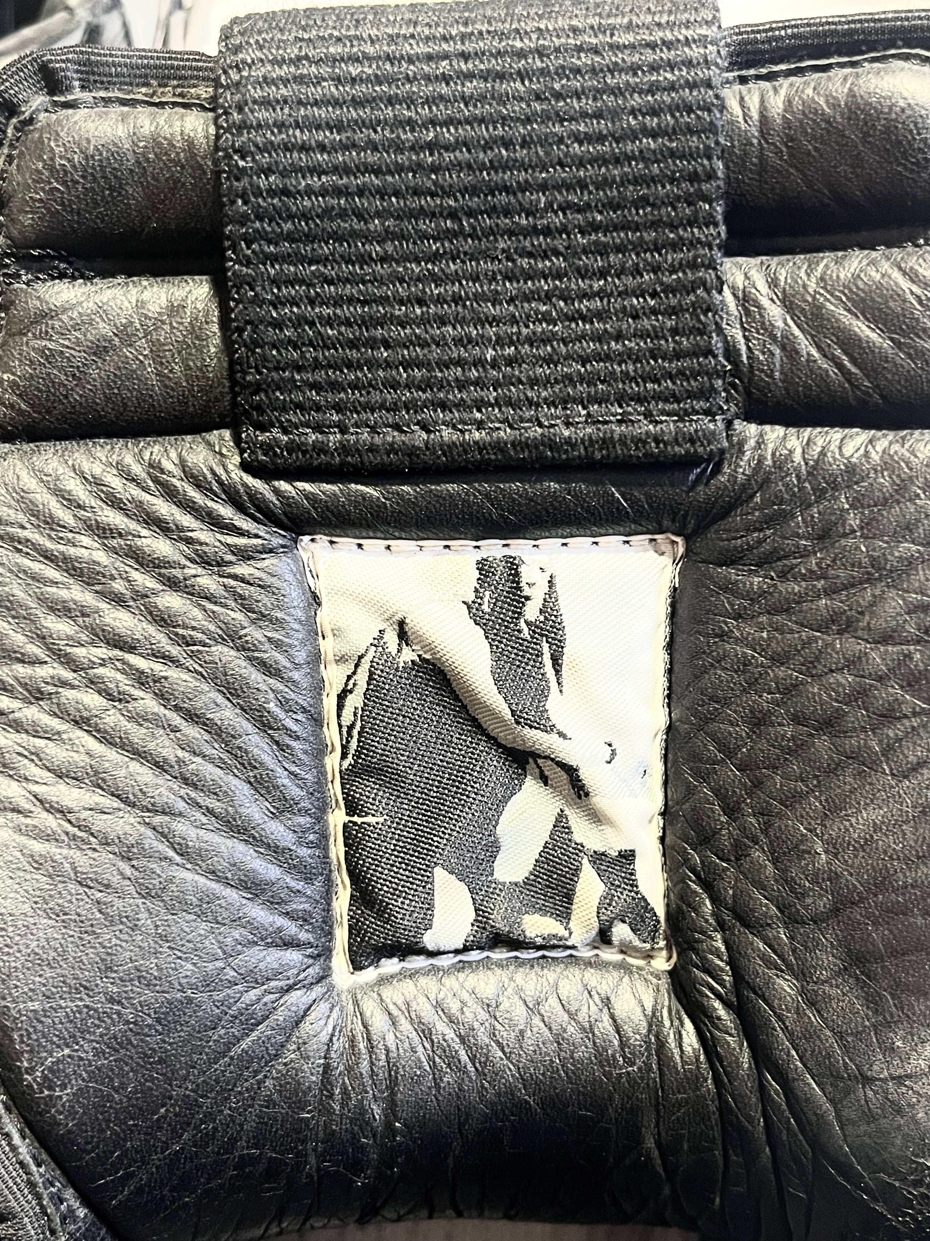 RICK OWENS FW17 'WALRUS' BLACK/MILK OG CLASSIC LEATHER GEOBASKETS