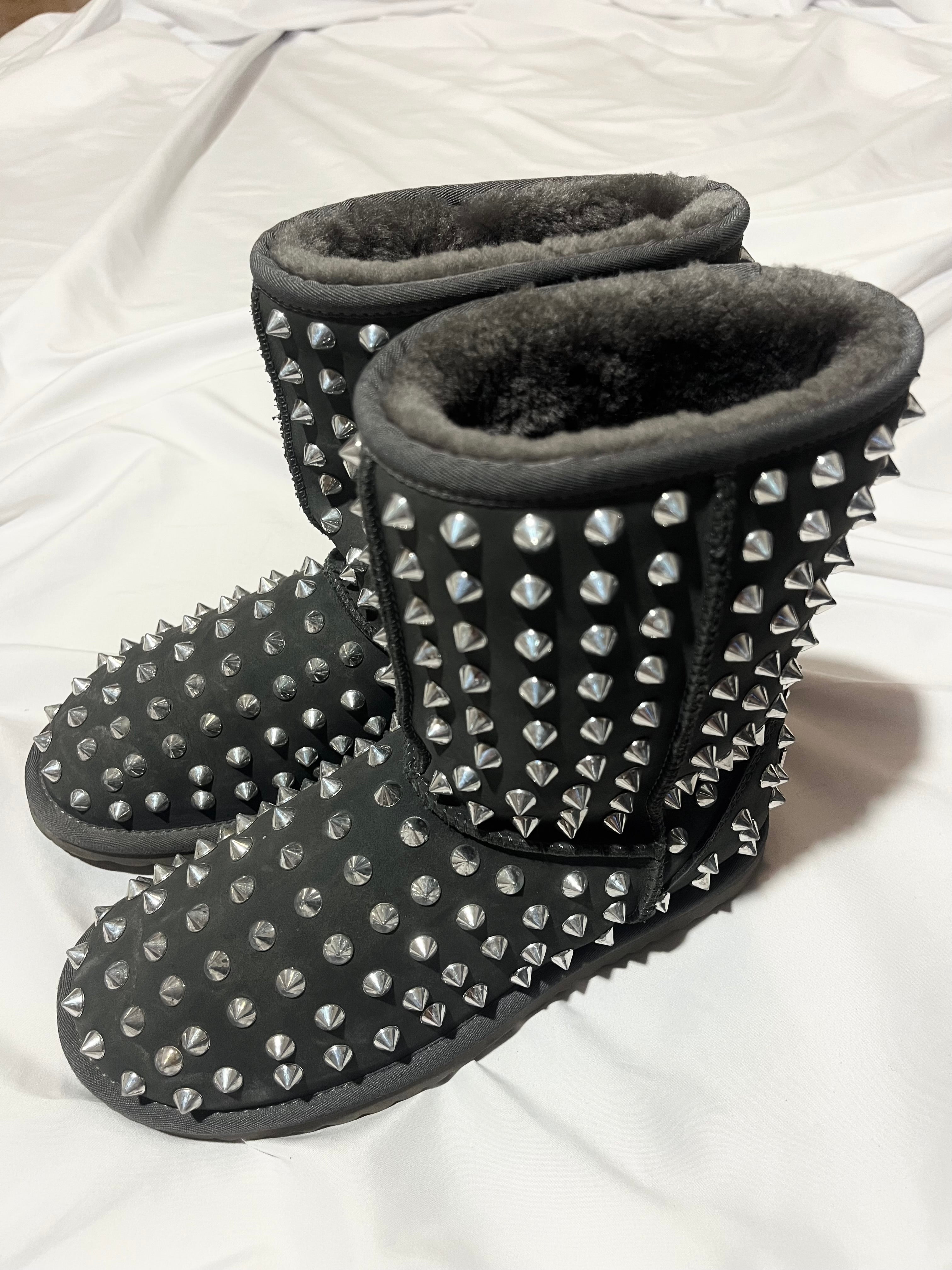 PHILIPP PLEIN SPIKED UGG SILVER/GRAY