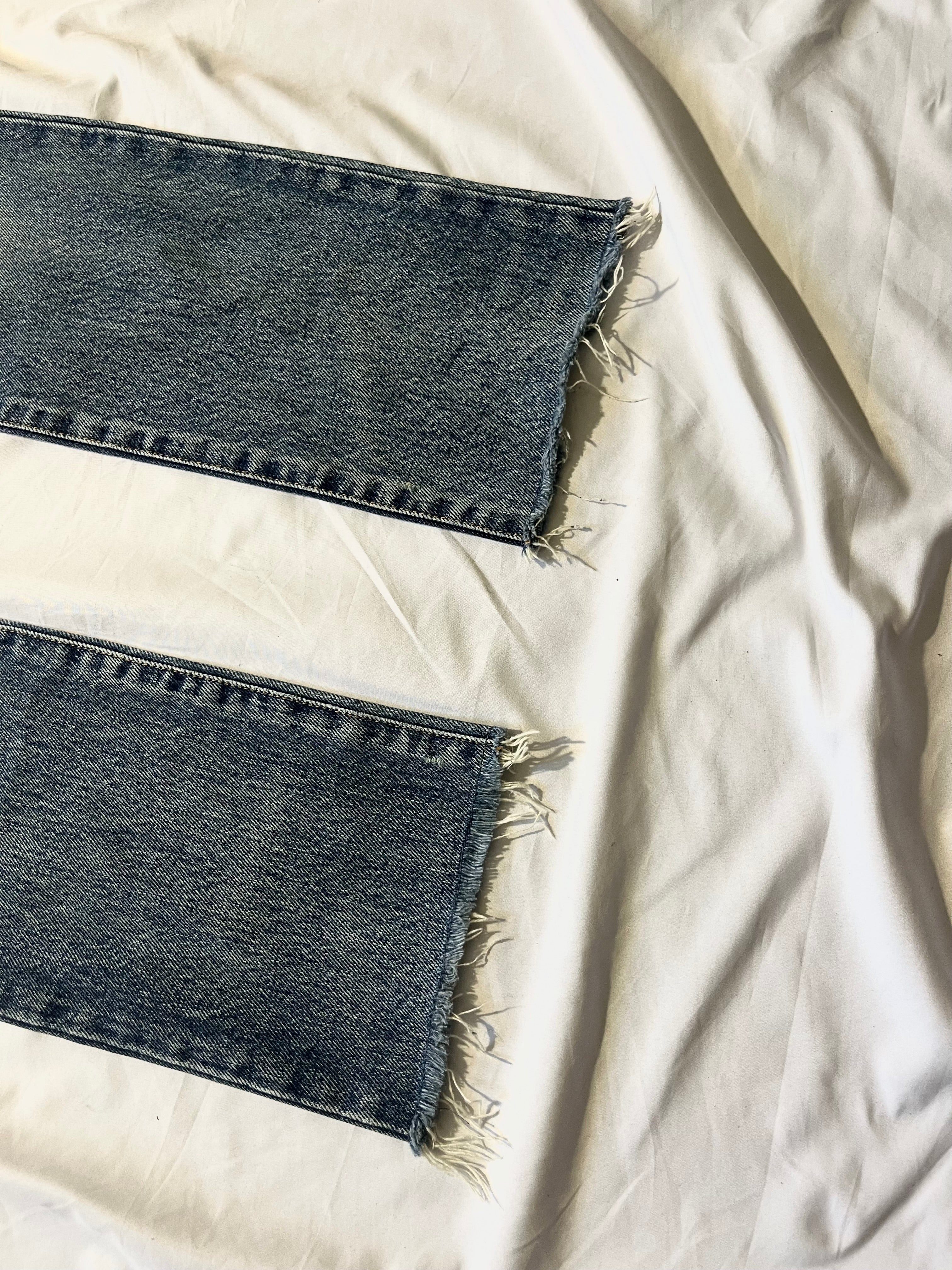 SAINT LAURENT FW19 D18 PAISLEY BANDANA DENIM BY ANTHONY VACCARELLO IN W28