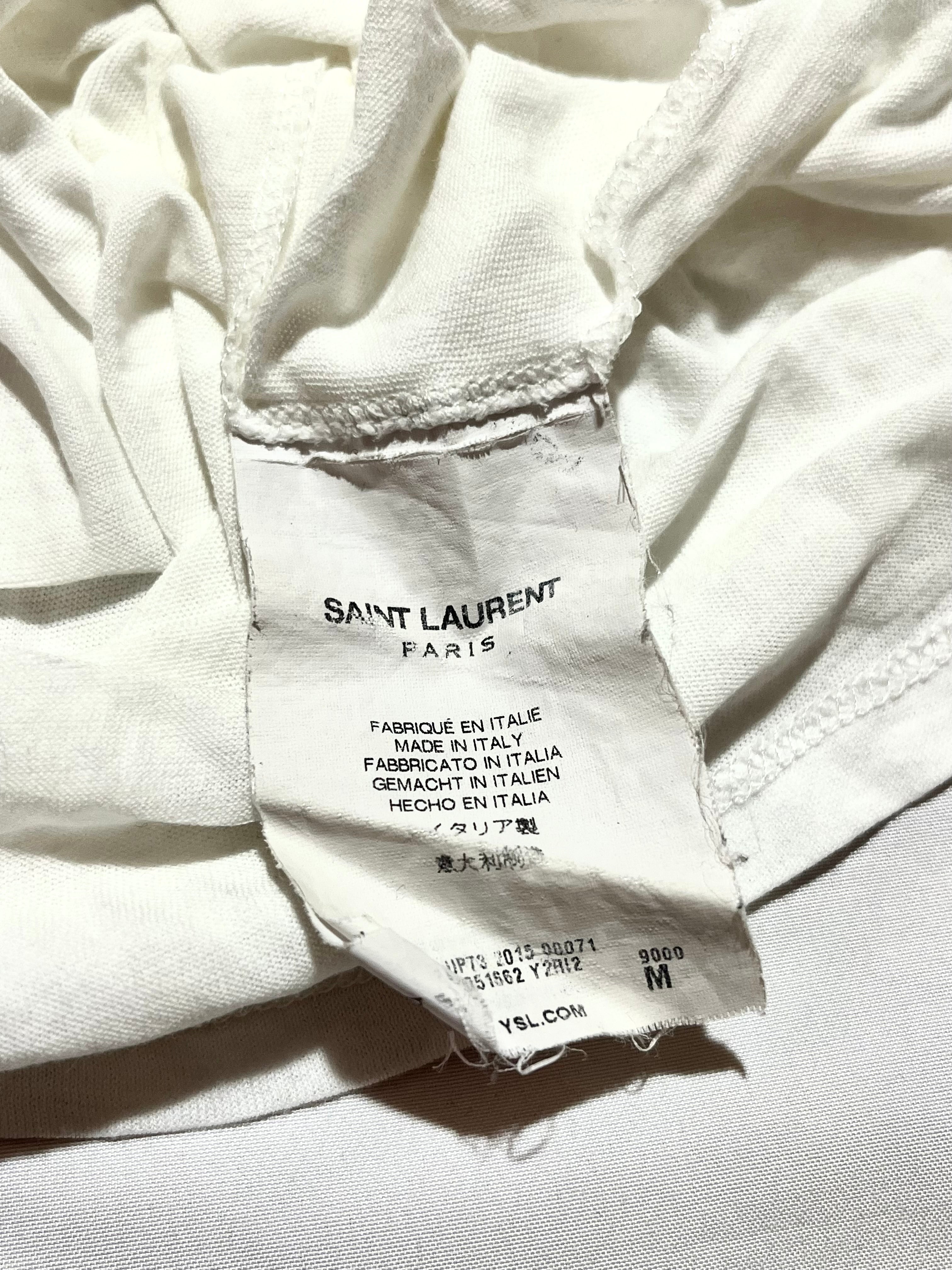 SAINT LAURENT PARIS SS14 'BLOODLUSTER' T-SHIRTS BY HEDI SLIMANE IN S / M