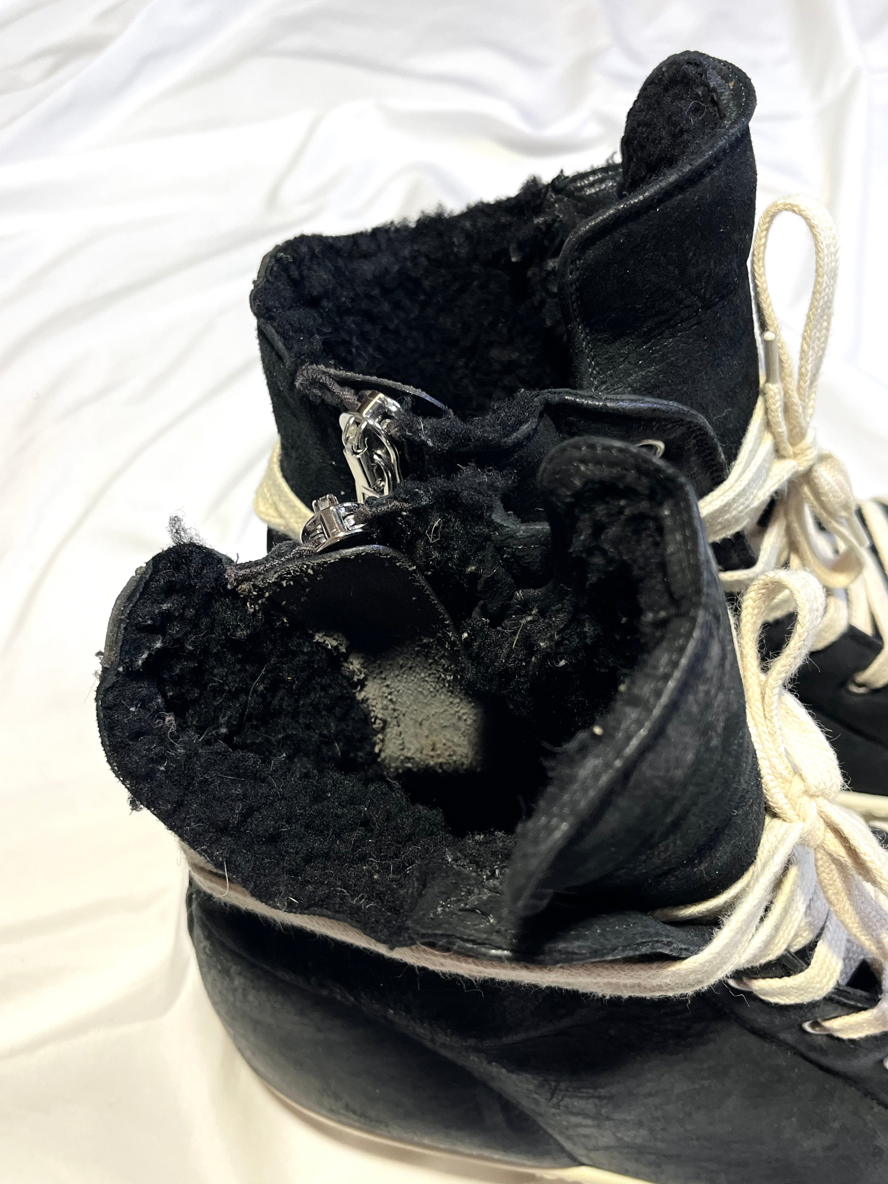 RICK OWENS FW17 'WALRUS' SHEARLING RAMONES HI-TOP