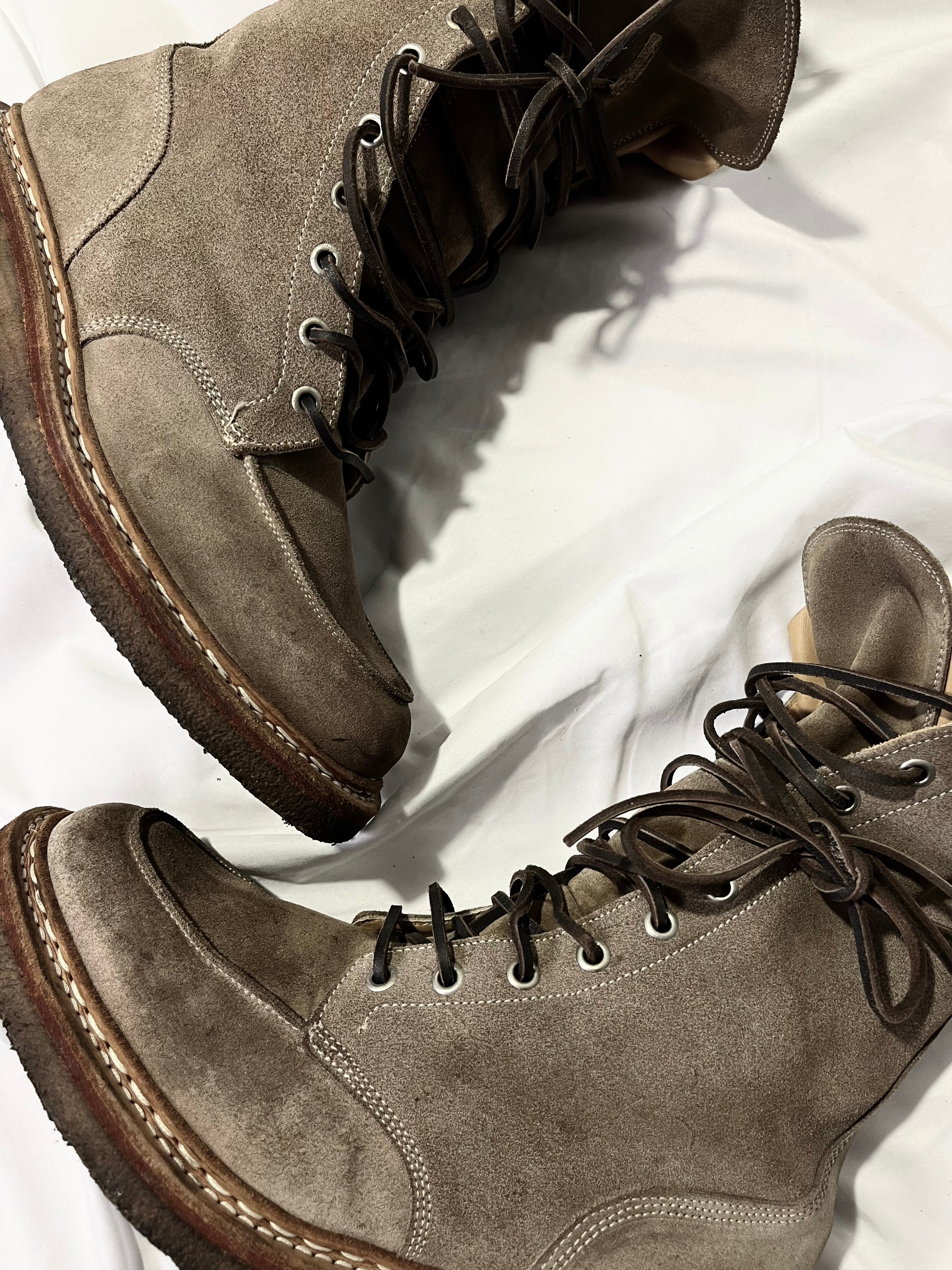 BALMAIN FW11 RANGER BOOTS IN KHAKI SUEDE BY CHRISTOPHE DECARNIN