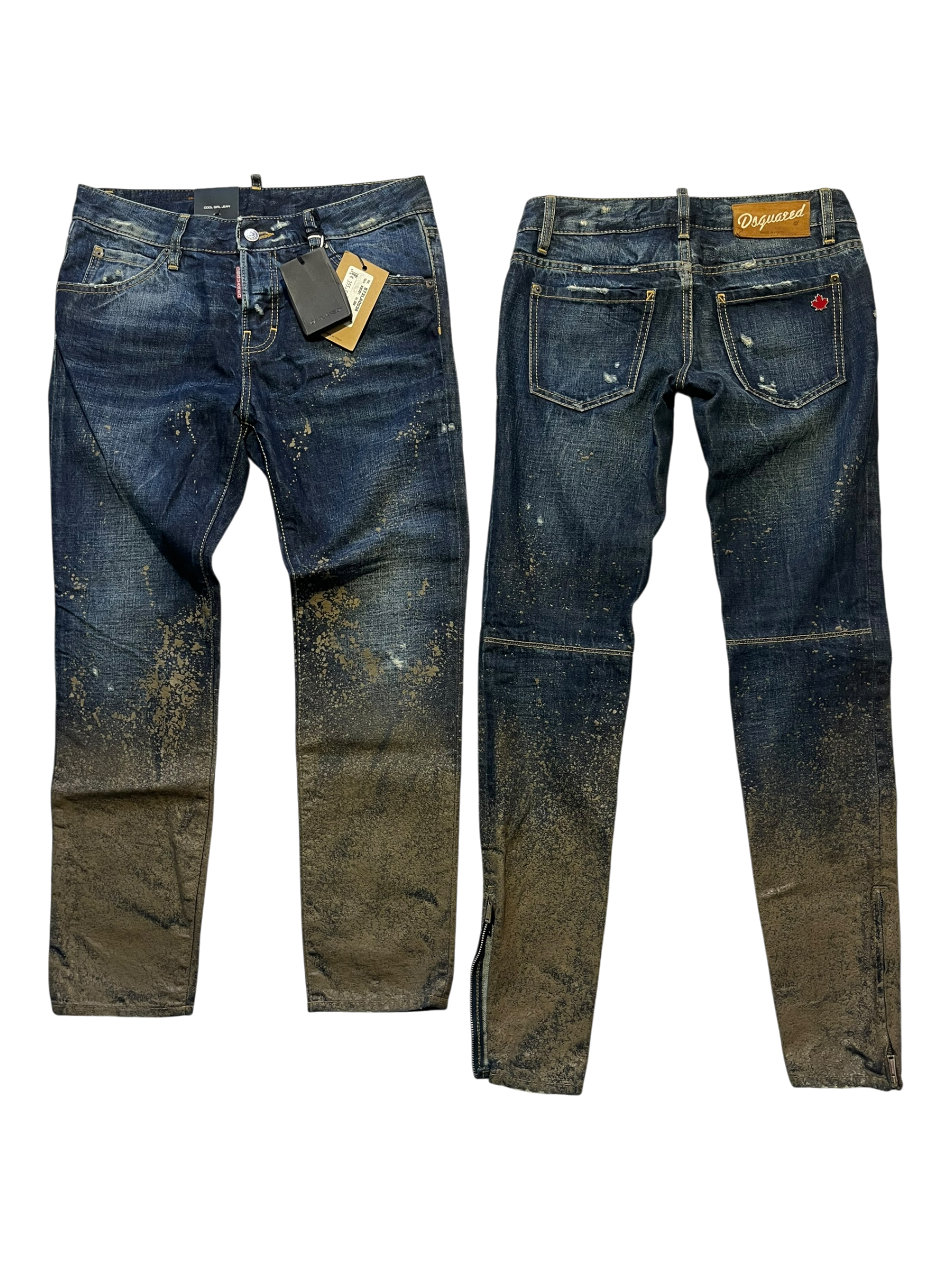 DSQUARED2 2015 RUNWAY MUD COATED JEANS