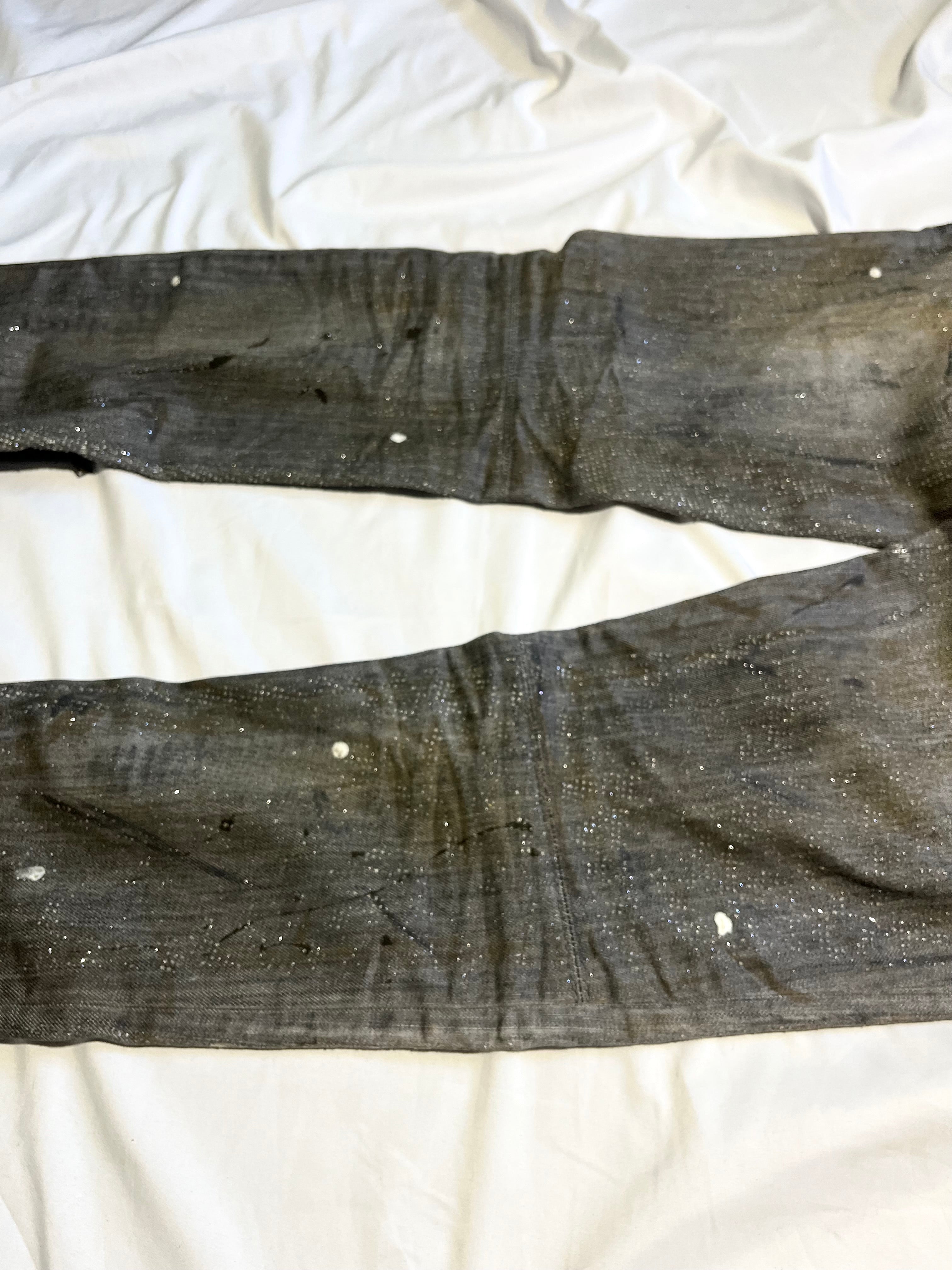 DSQUARED2 FW10 MUDDY GLITTER JEANS IN GRAY SIZE 40 EU