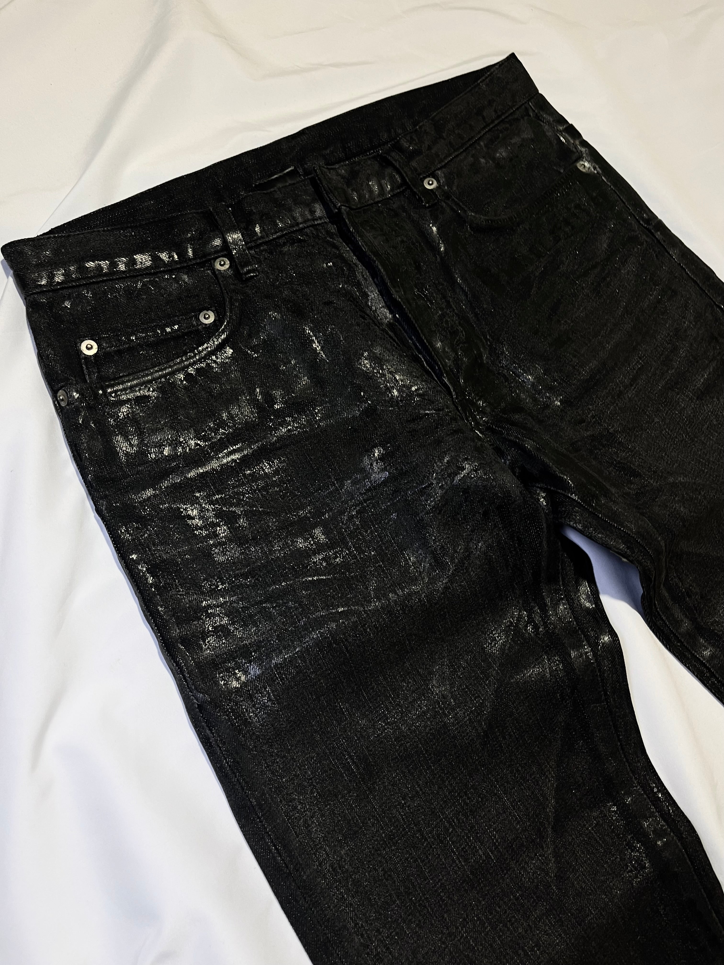 DIOR FW07 'NAVIGATE' WAXED LUSTERS COATED DENIM