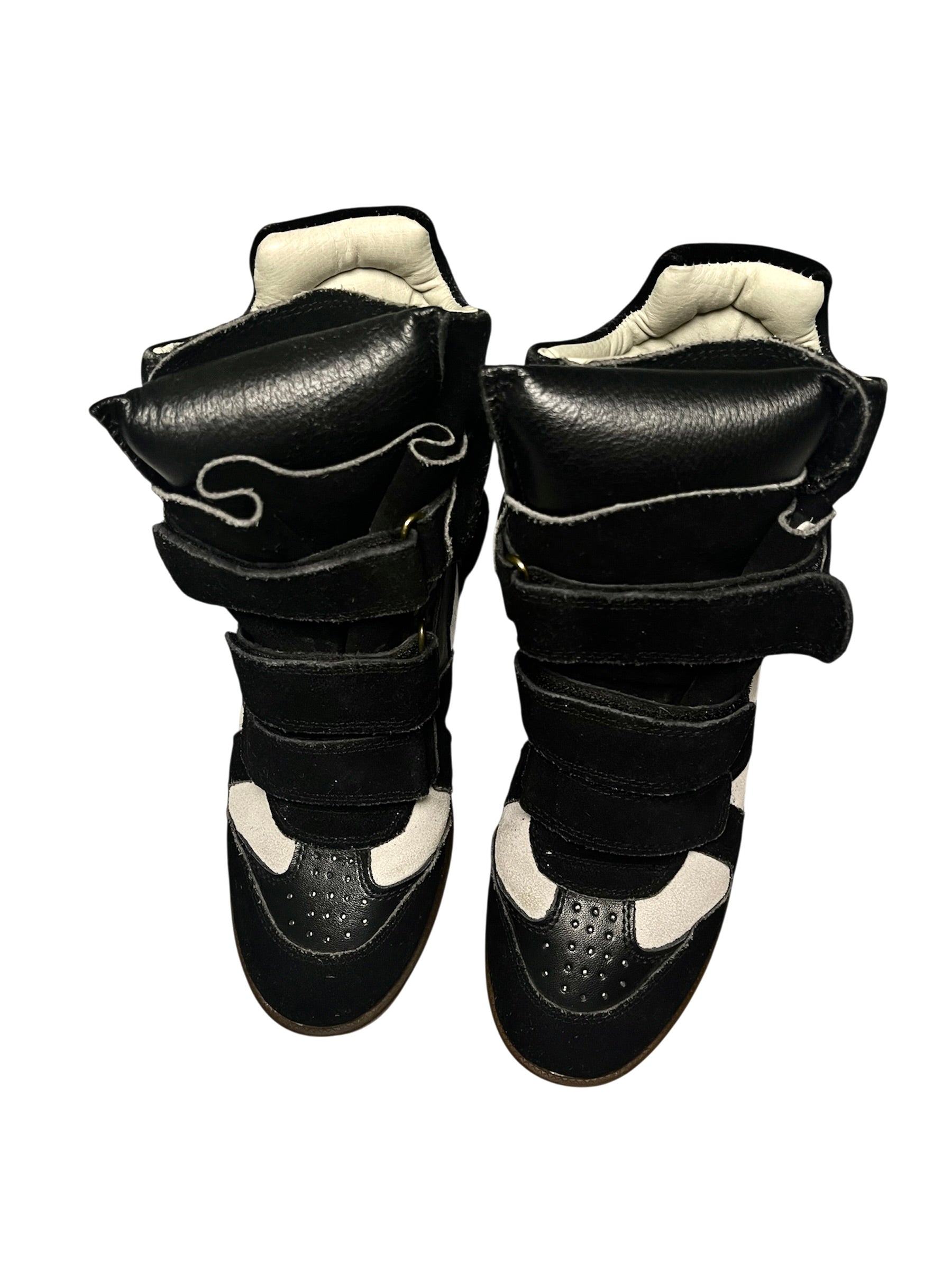 ISABEL MARANT “BEKETT” WEDGE SNEAKERS BLACK/WHITE