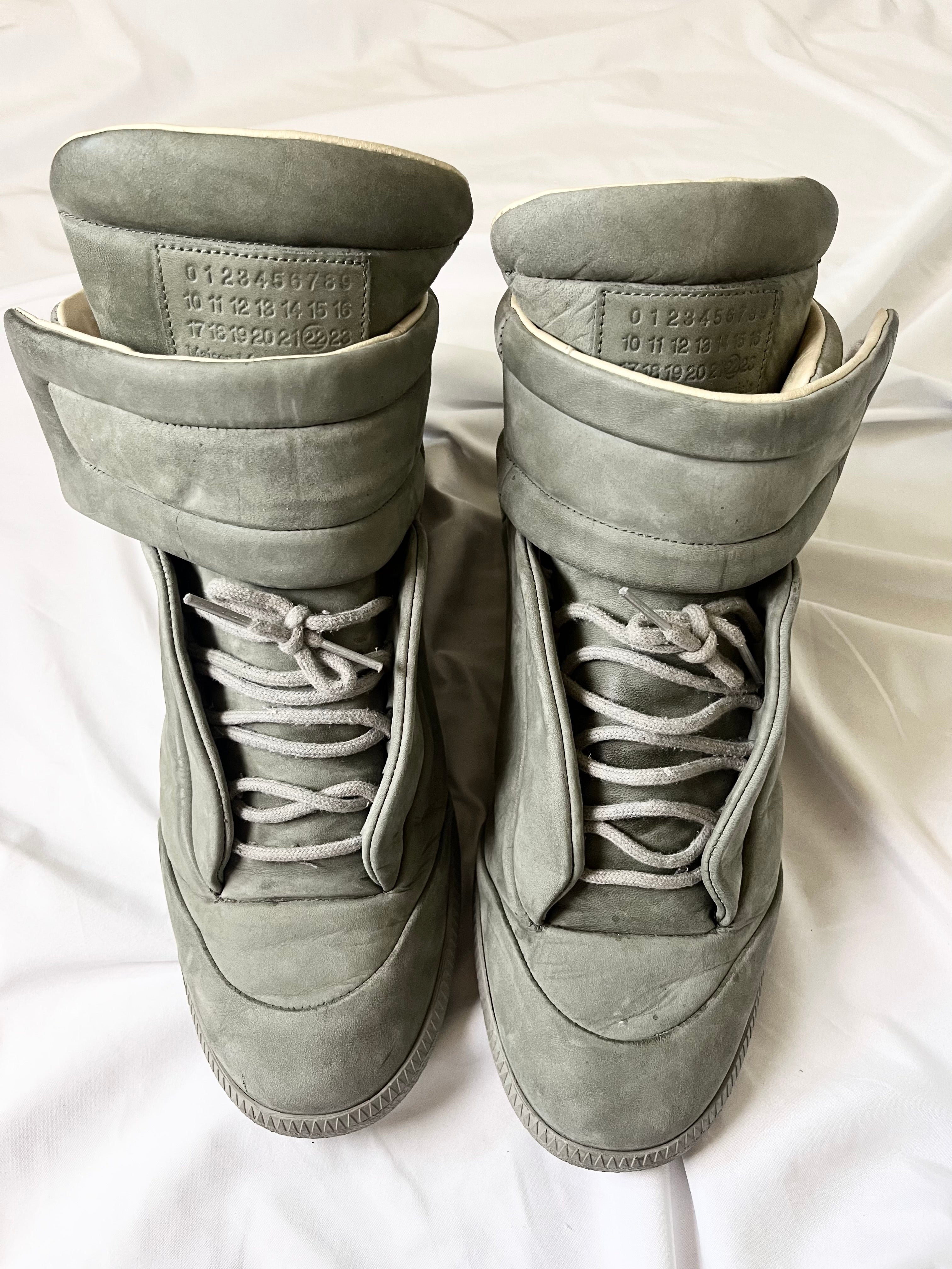 MAISON MARTIN MARGIELA  2012 FUTURE HIGH OLIVE GREEN SUEDE FIRST RELEASE