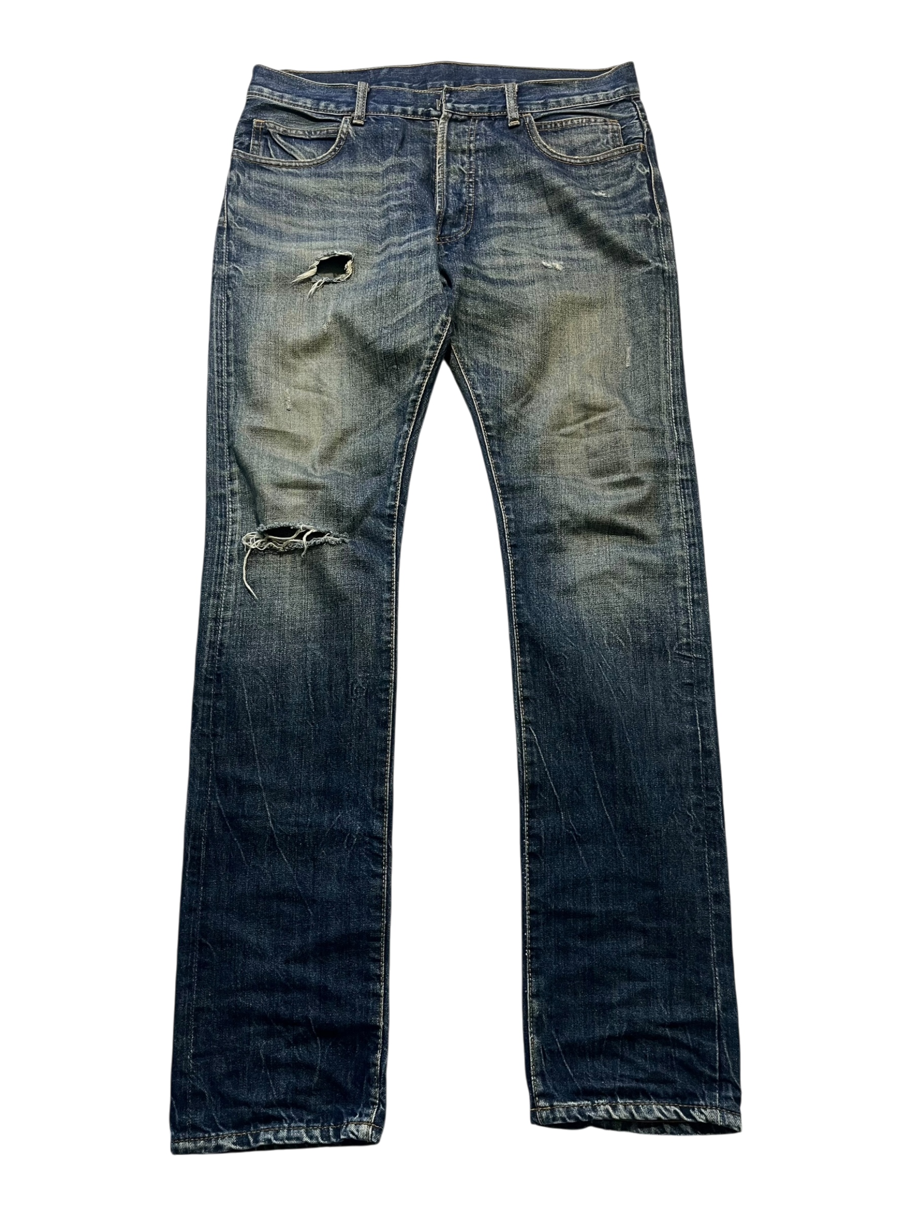 BALMAIN FW12 WHISKERED DENIM BY OLIVIER ROUSTEING
