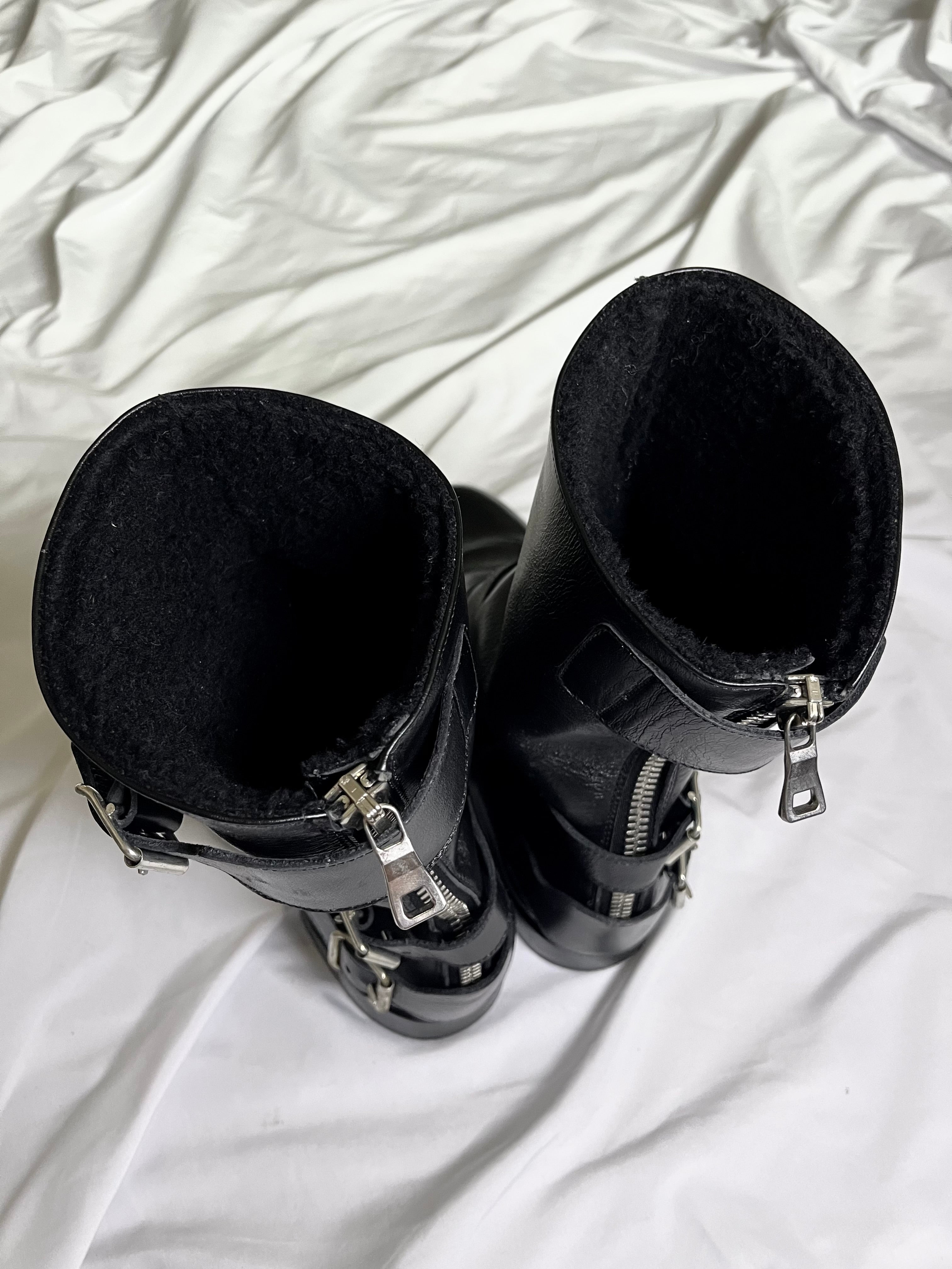 BALMAIN FW12 ENGINEER BOOTS IN BLACK LEATHER BY CHRISTOPHE DECARNIN