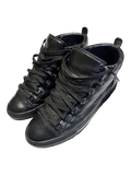 BALENCIAGA ARENA 2012 BLACK PYTHON SKIN HI-TOP SNEAKERS IN 42