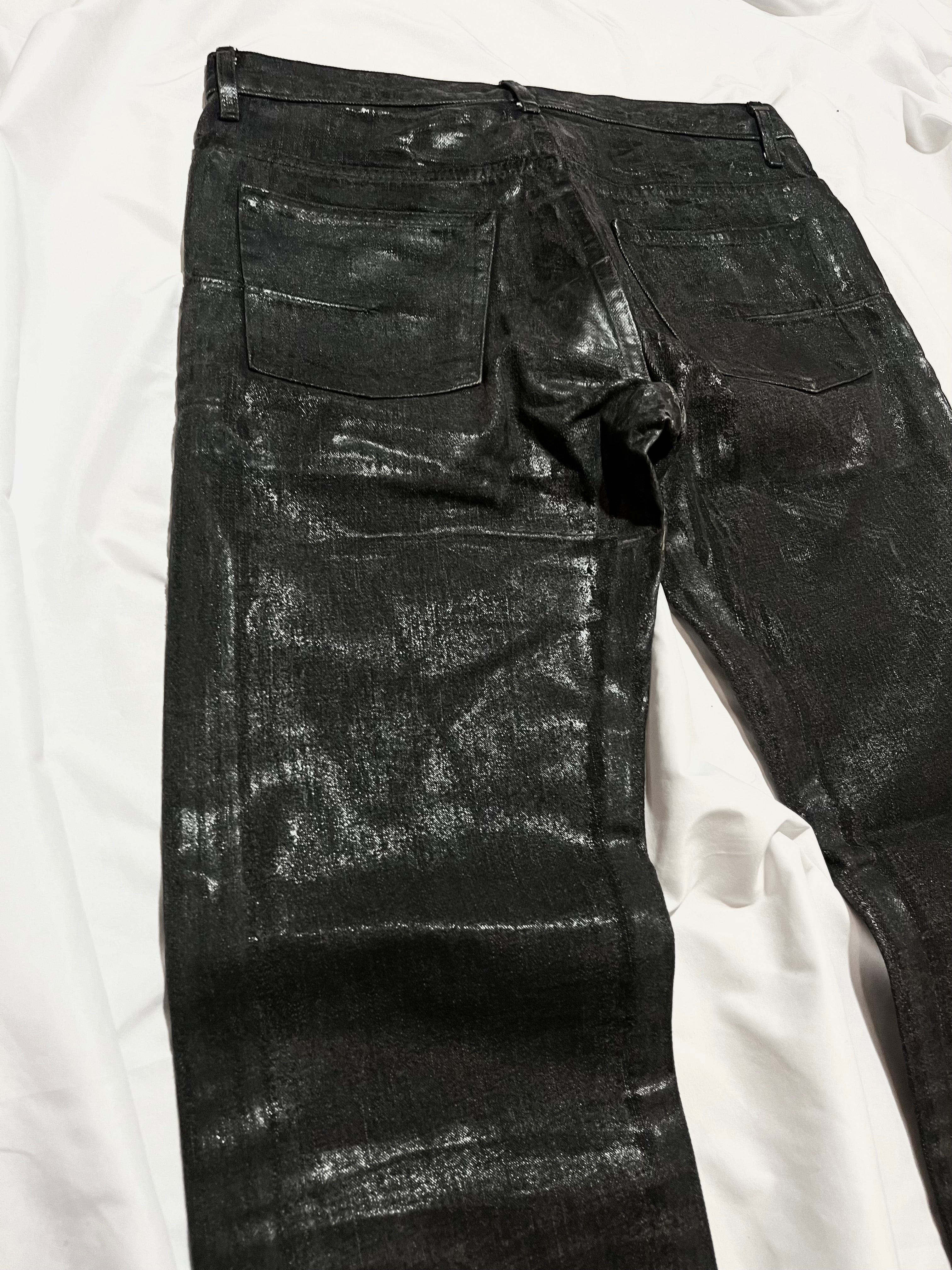 DIOR FW07 'NAVIGATE' WAXED LUSTERS COATED DENIM