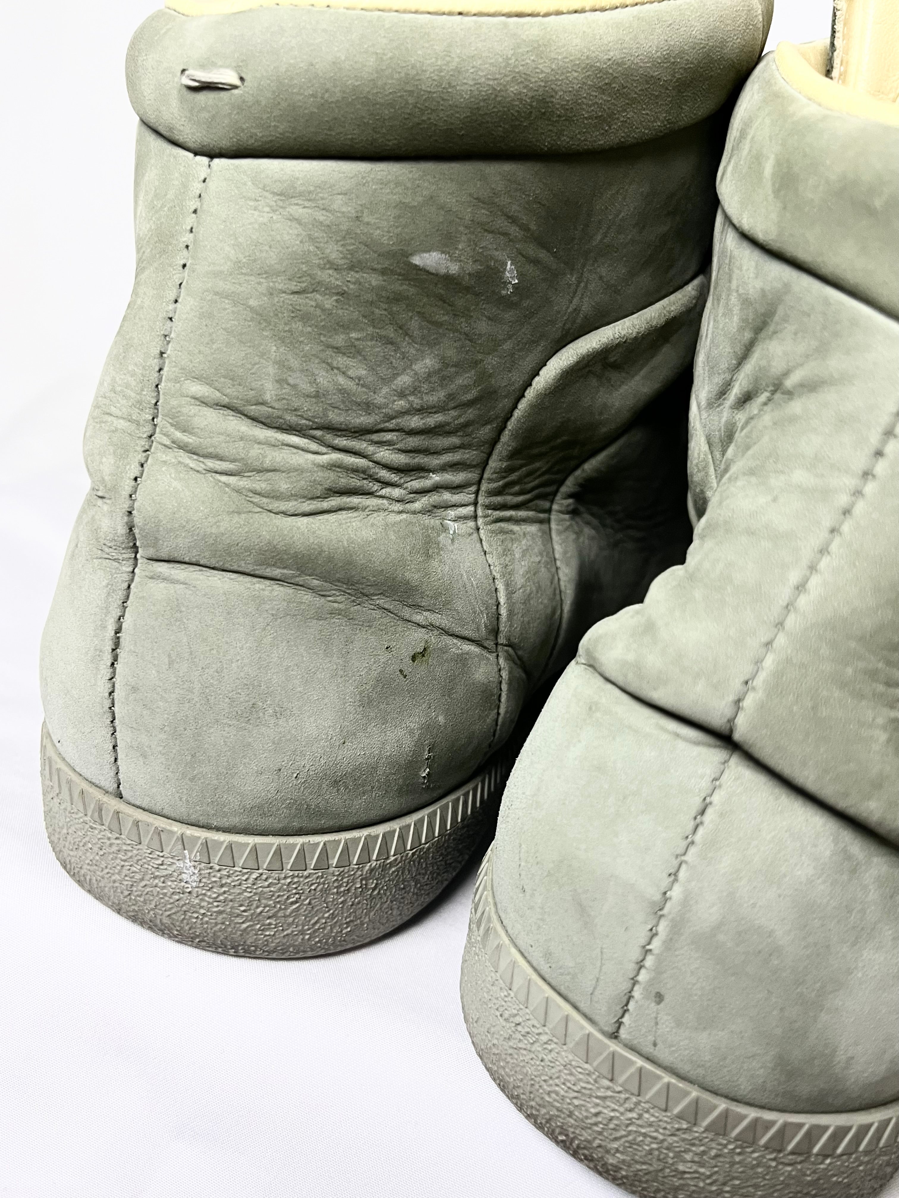 MAISON MARTIN MARGIELA  2012 FUTURE HIGH OLIVE GREEN SUEDE FIRST RELEASE