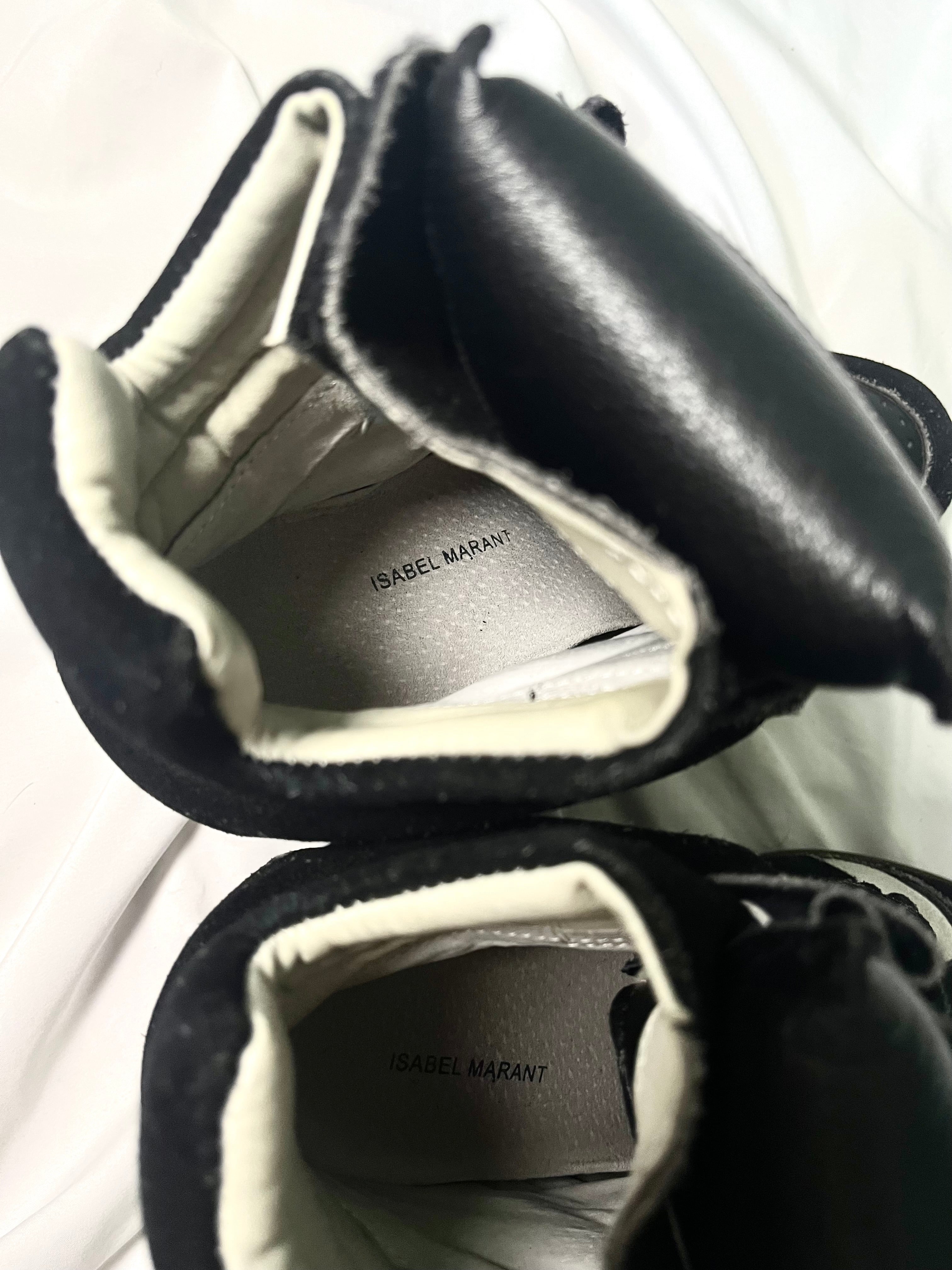 ISABEL MARANT “BEKETT” WEDGE SNEAKERS BLACK/WHITE