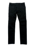 BALMAIN JET BLACK BIKER DENIM BY OLIVIER ROUSTEING