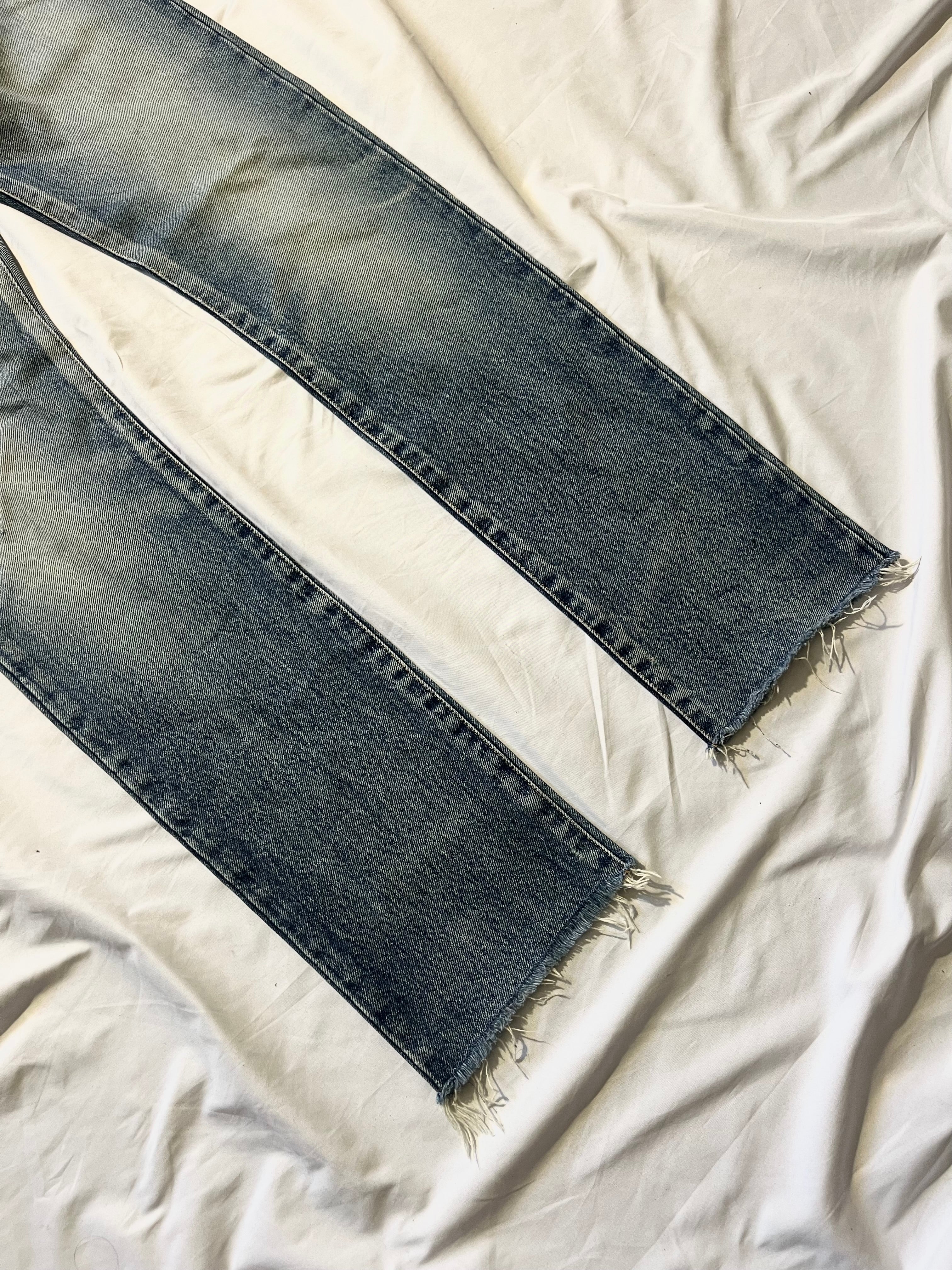 SAINT LAURENT FW19 D18 PAISLEY BANDANA DENIM BY ANTHONY VACCARELLO IN W28