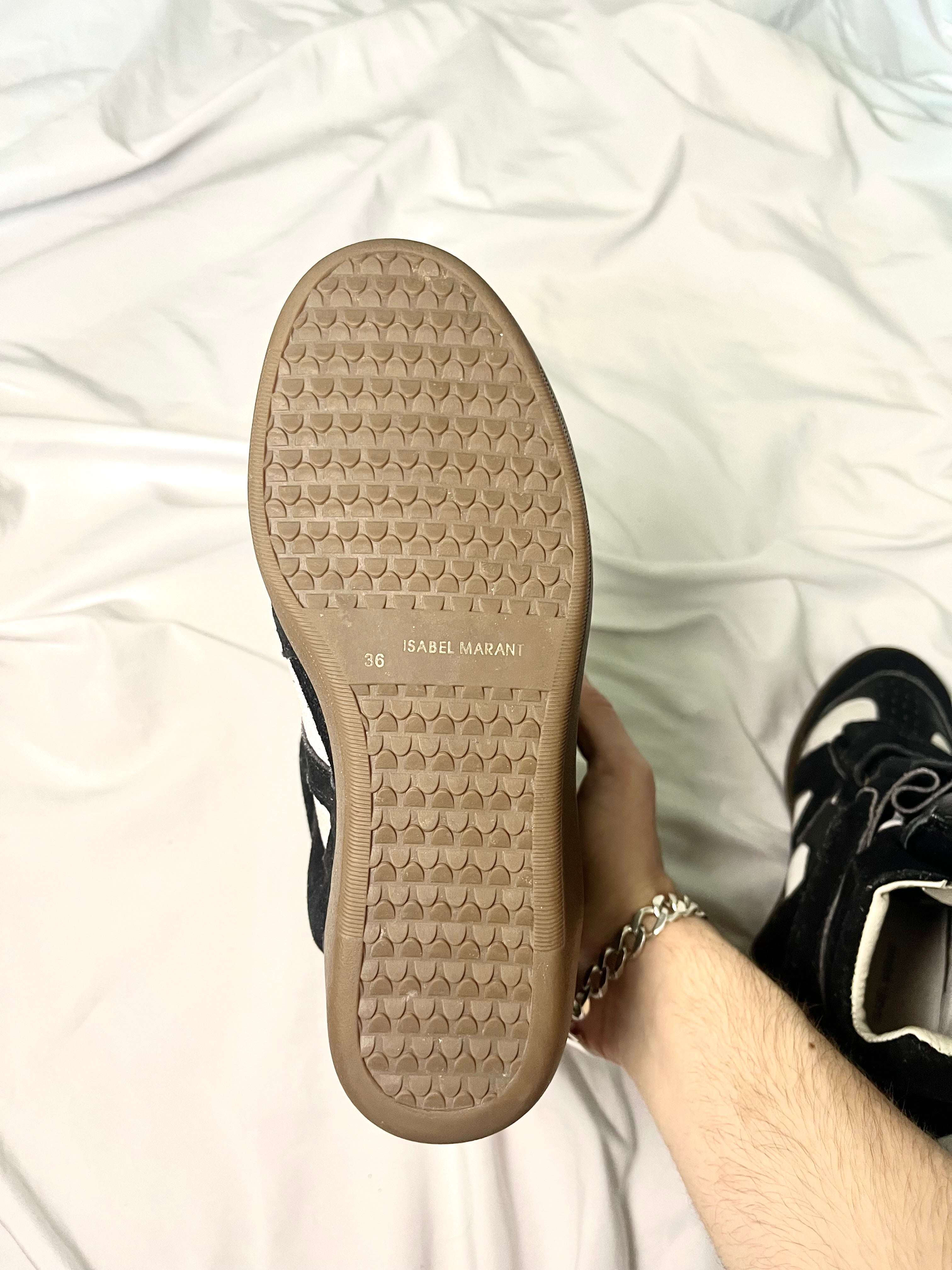 ISABEL MARANT “BEKETT” WEDGE SNEAKERS BLACK/WHITE