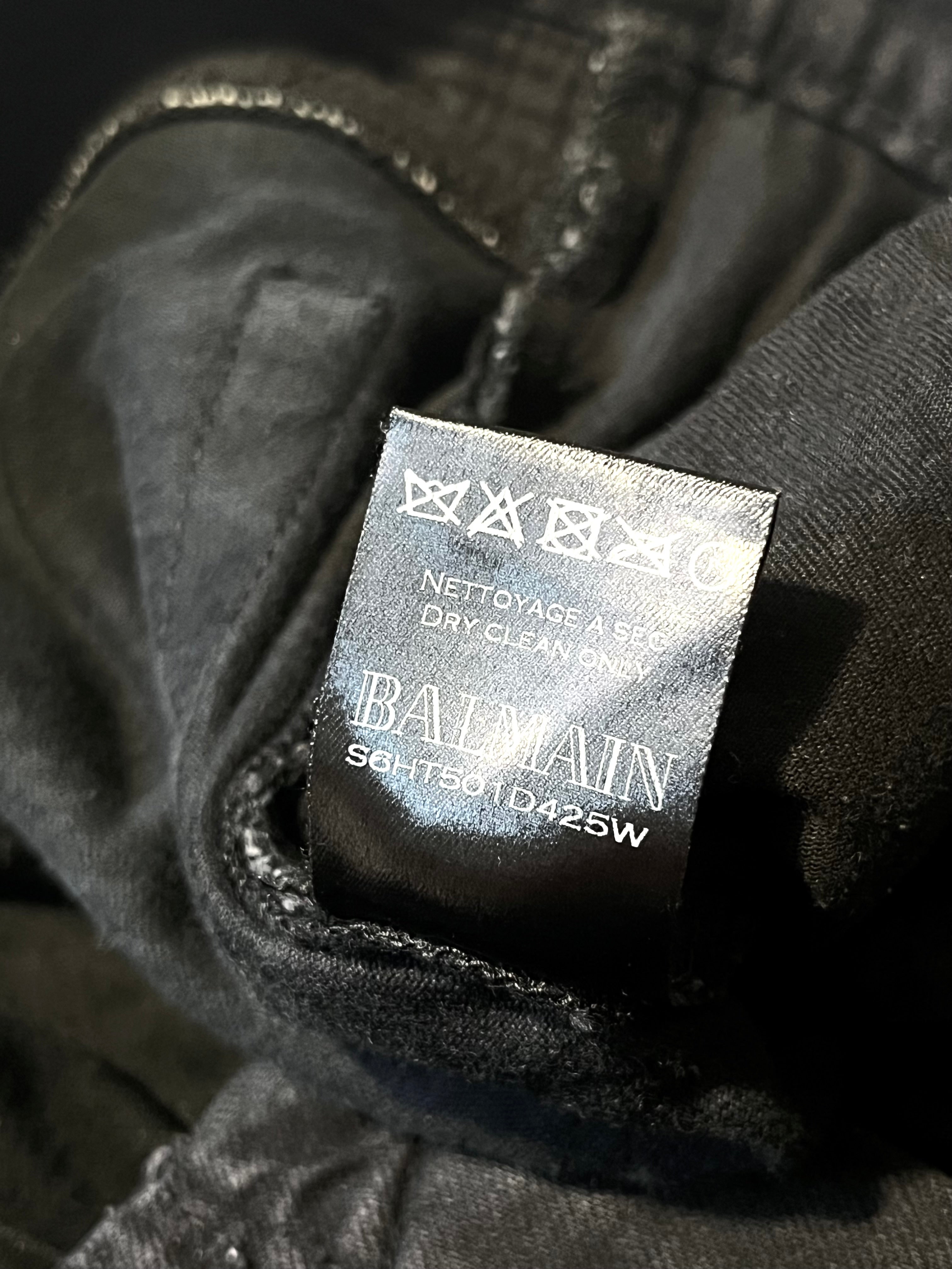 BALMAIN FW14 WAXED BIKER DENIM BY OLIVIER ROUSTEING
