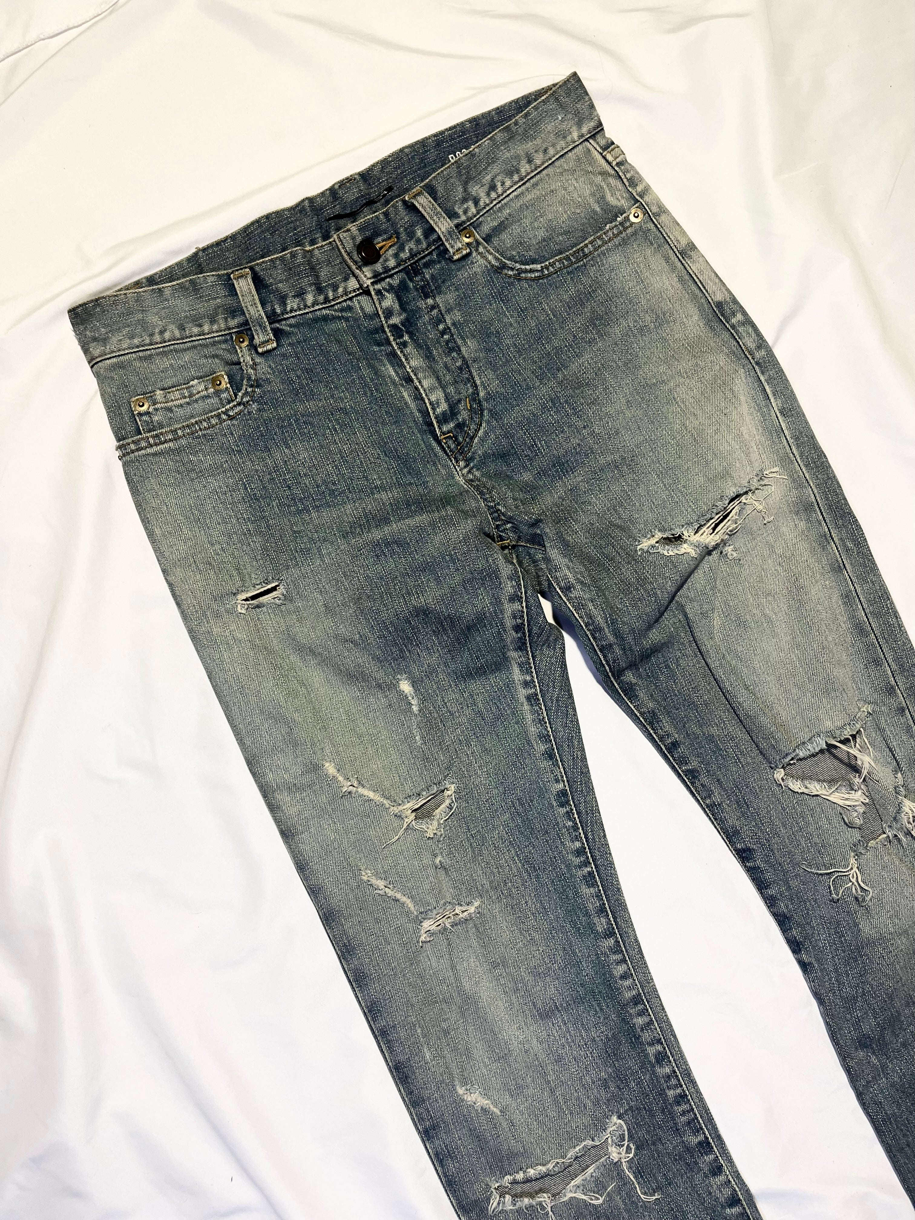 SAINT LAURENT D02 CRASH DENIM BY HEDI SLIMANE IN W29
