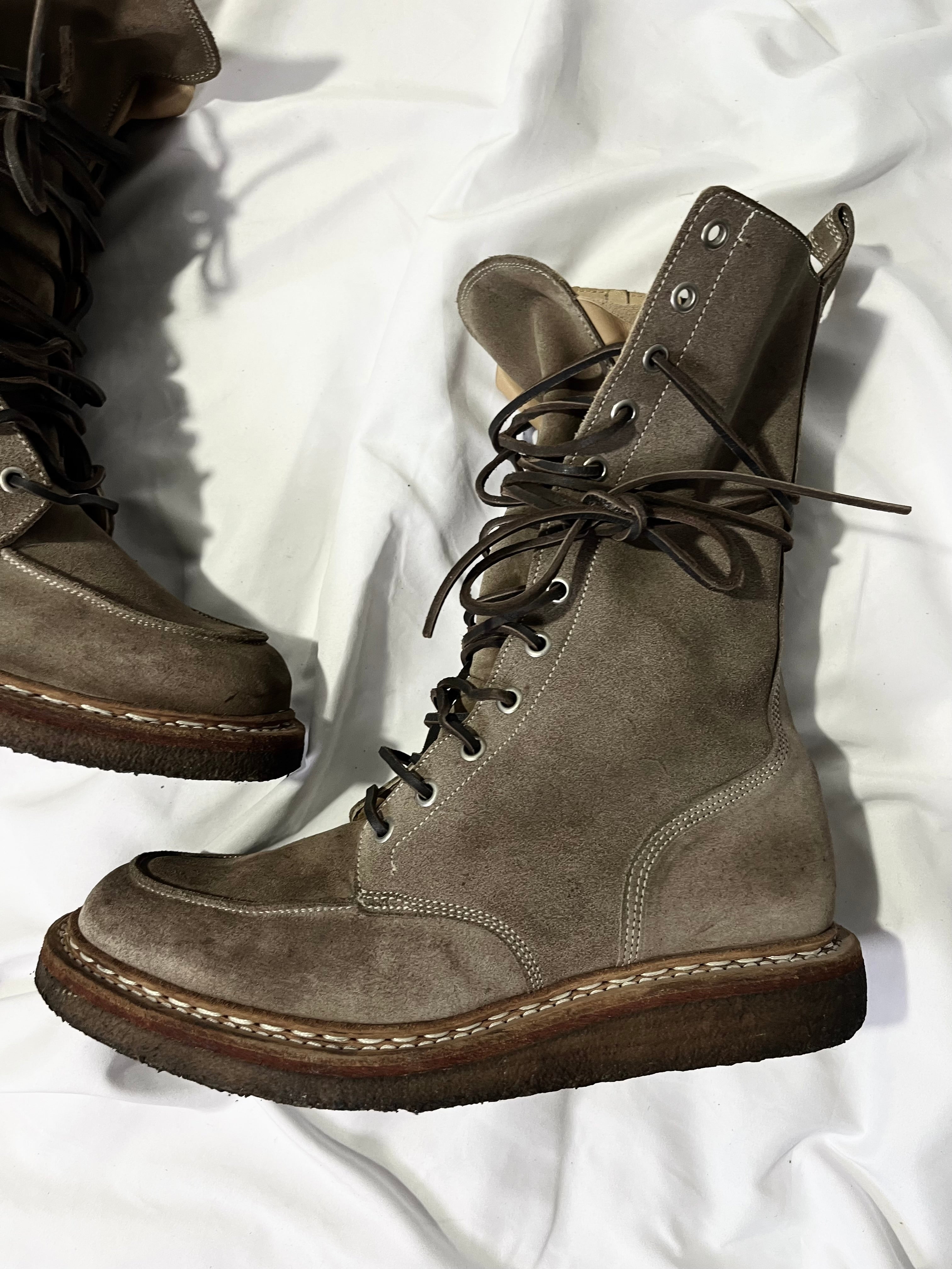 BALMAIN FW11 RANGER BOOTS IN KHAKI SUEDE BY CHRISTOPHE DECARNIN