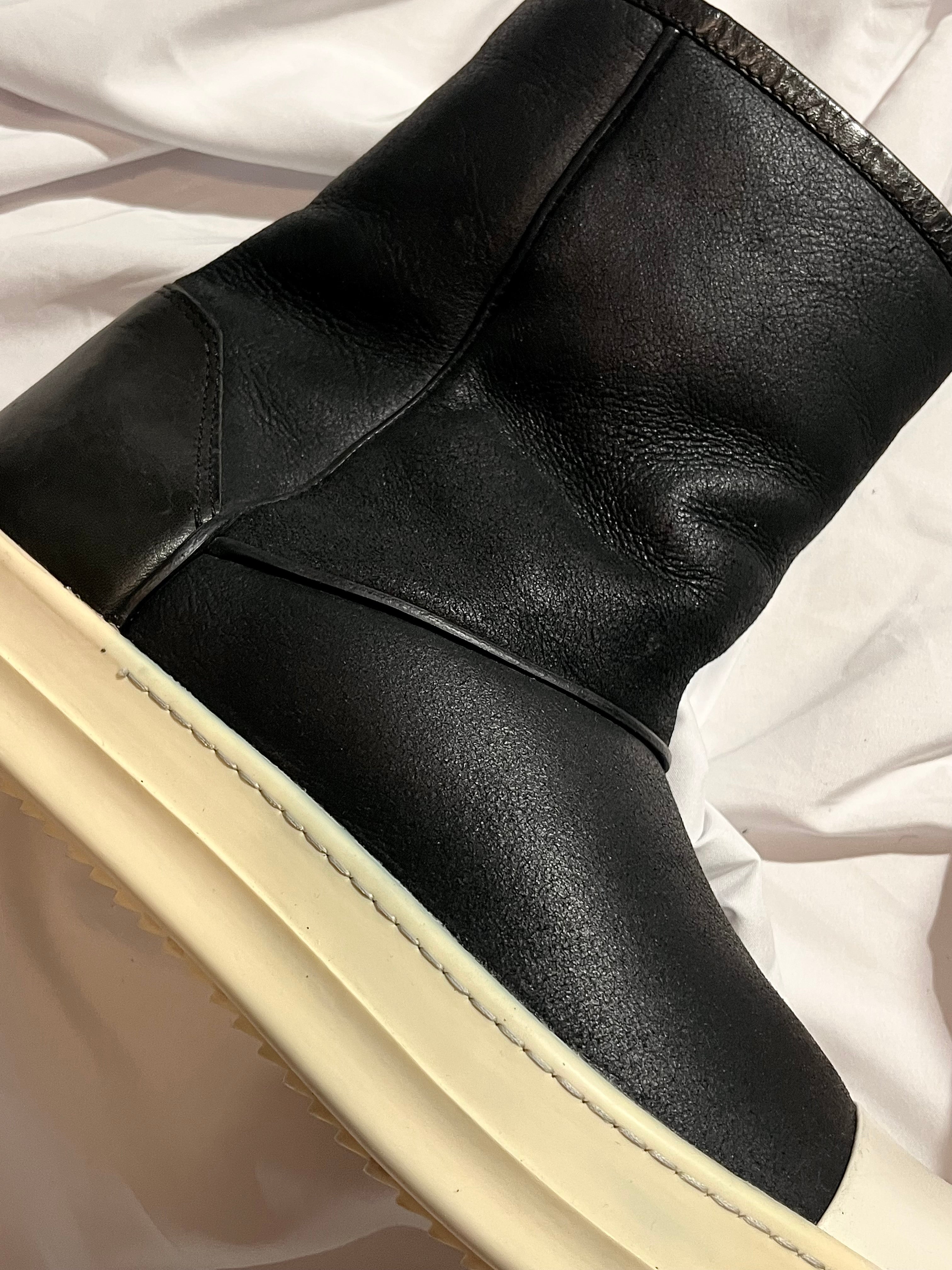 RICK OWENS FW15 'SPHINX' SHEARLING UGG RAMONES BOOTS